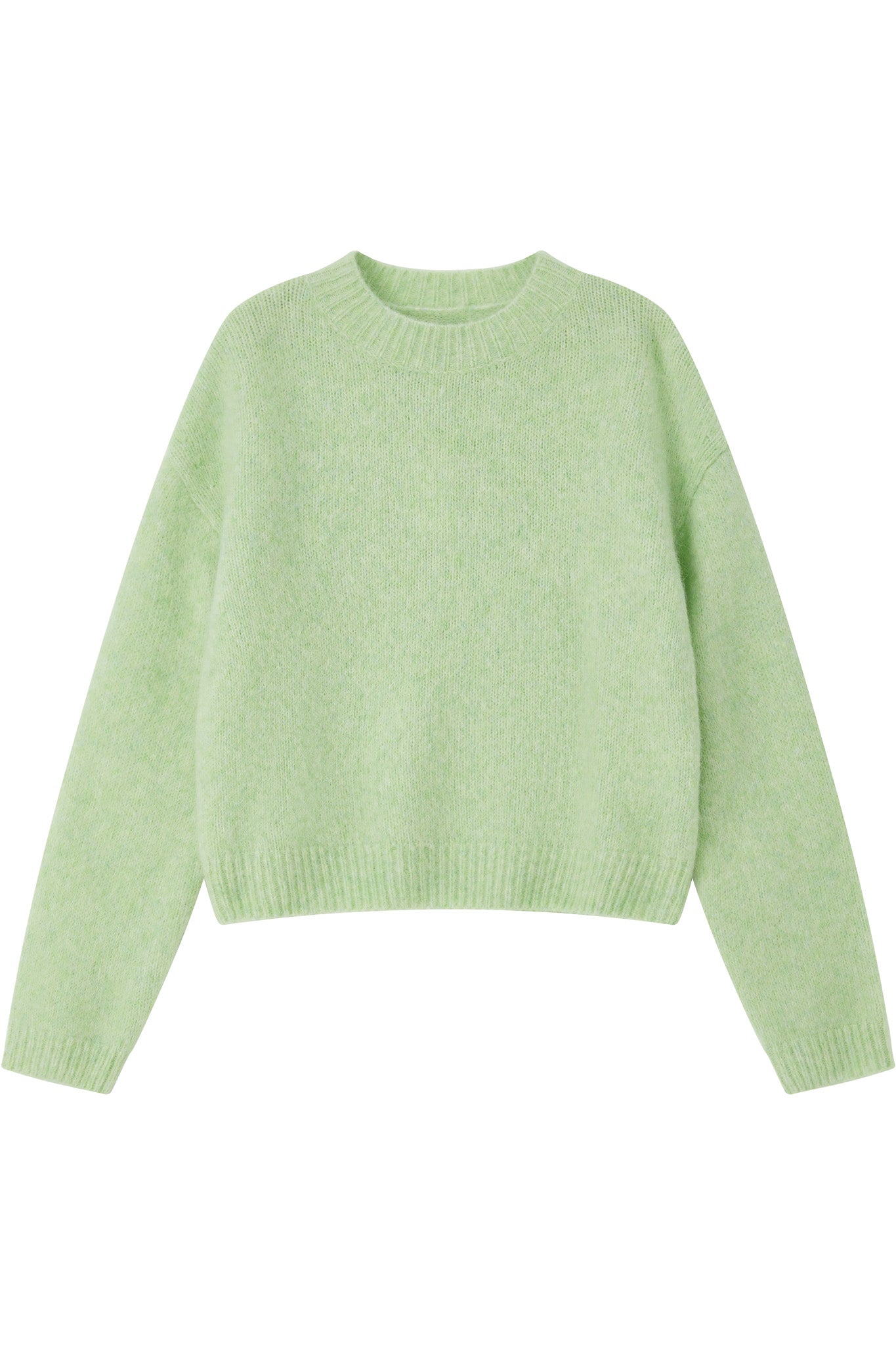 Lara Basic Alpaca wool Knit Jumper - Lime