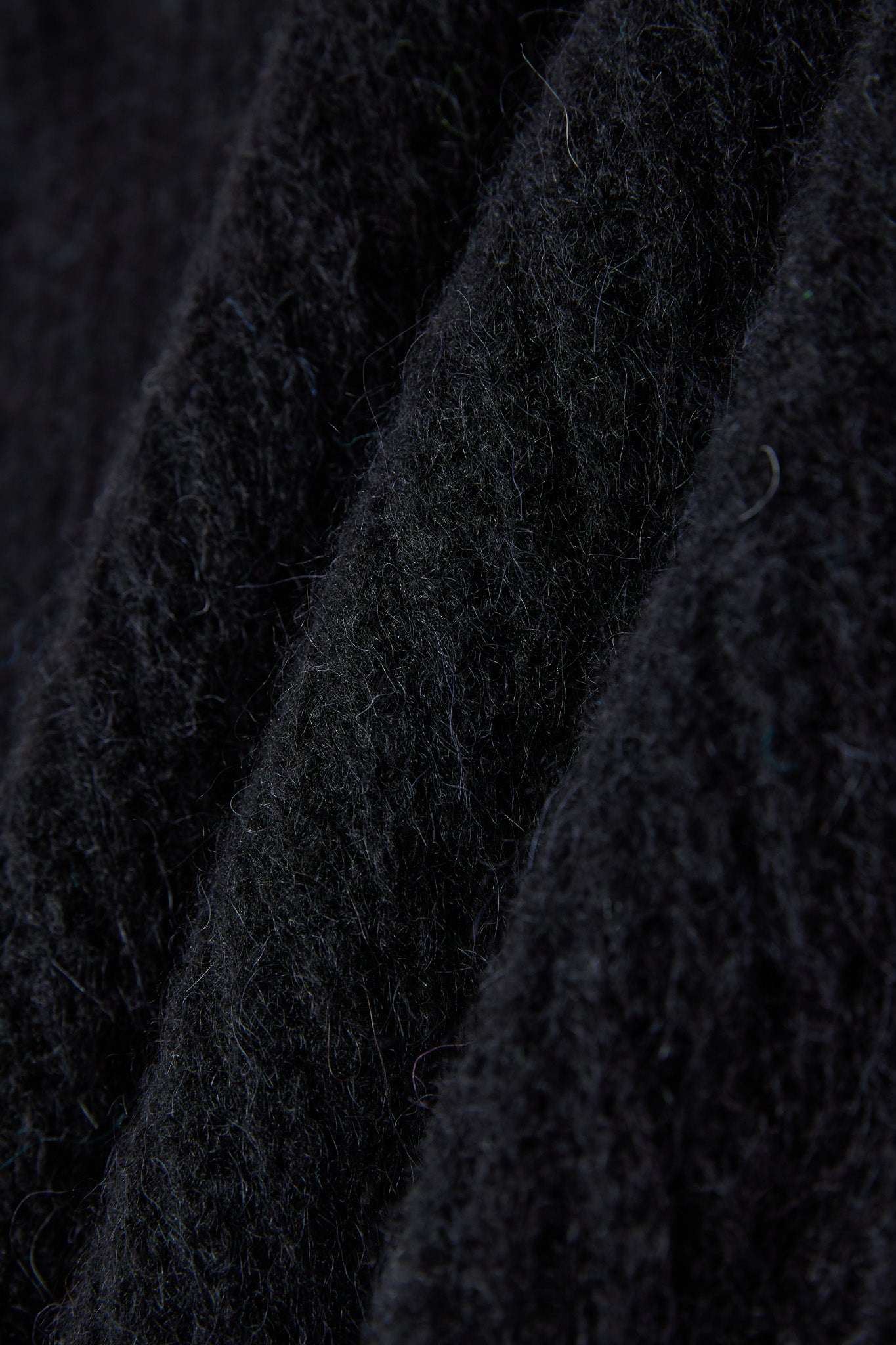 Immy V-neck Basic Alpaca wool Knit Jumper - Black