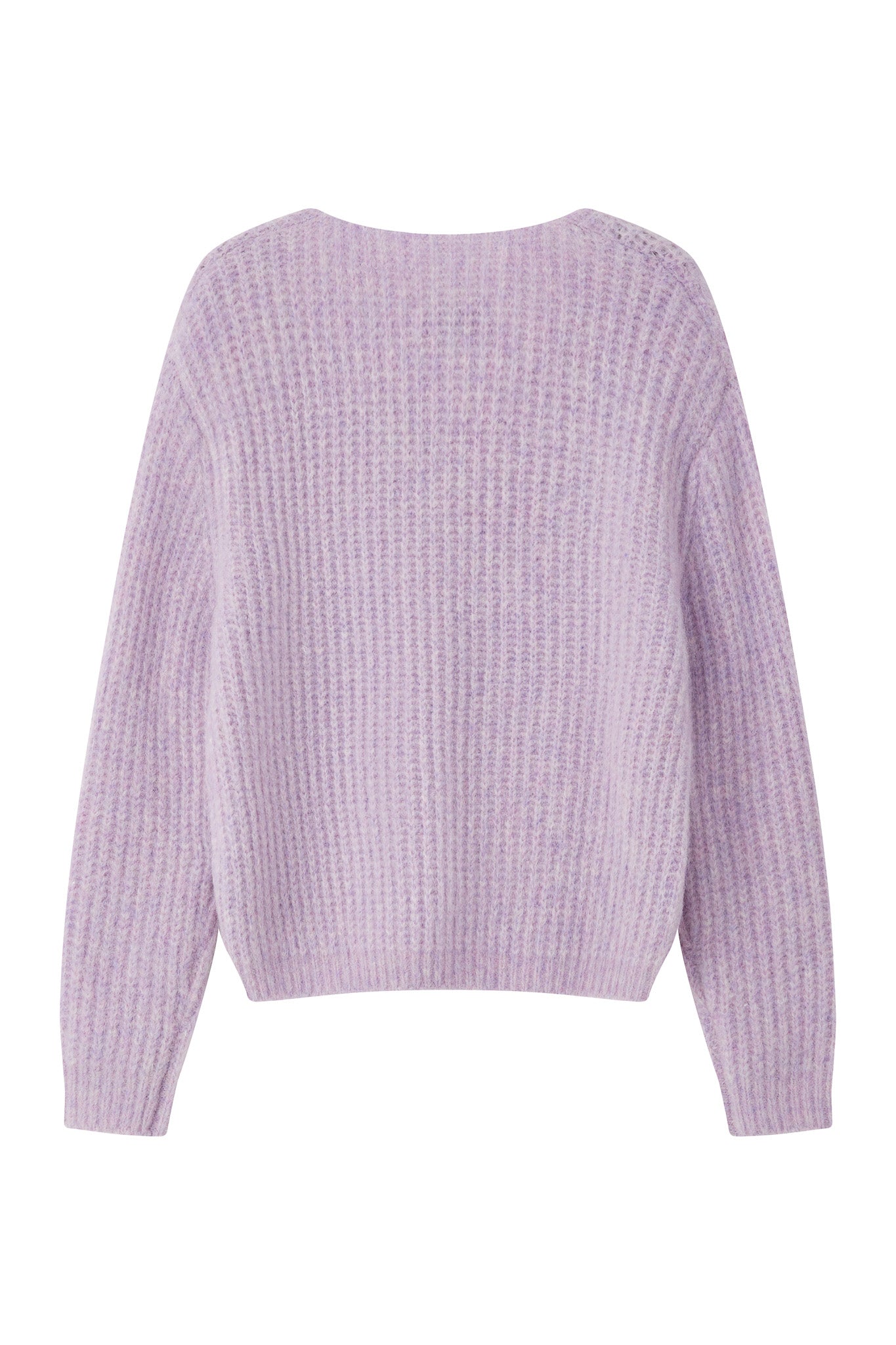 Immy V-neck Basic Alpaca wool Knit Jumper - Purple