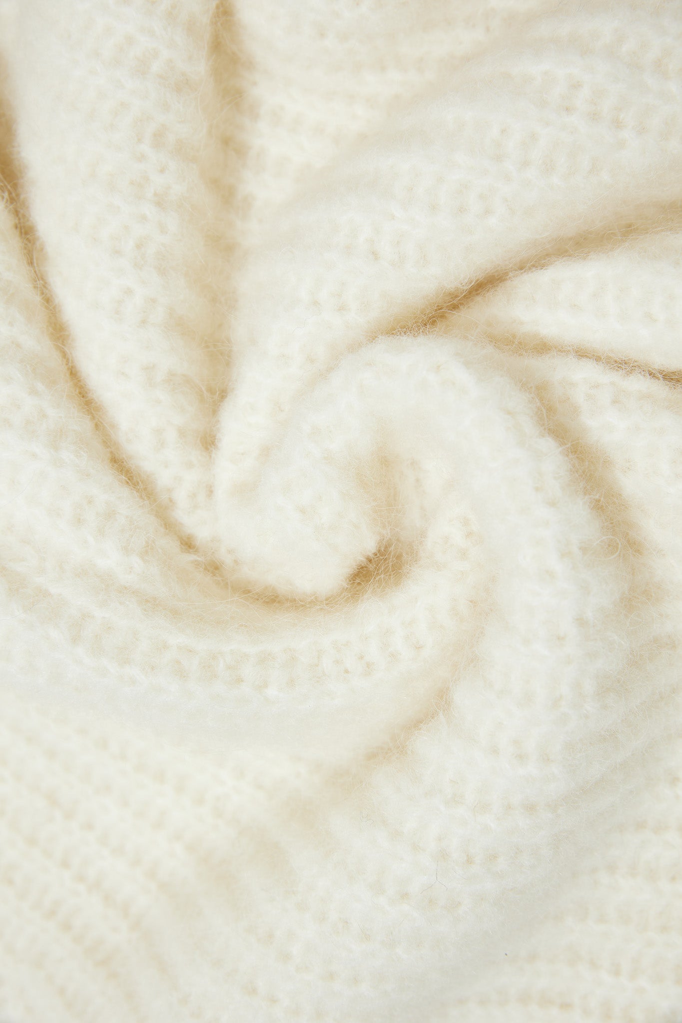 Immy V-neck Basic Alpaca wool Knit Jumper - White