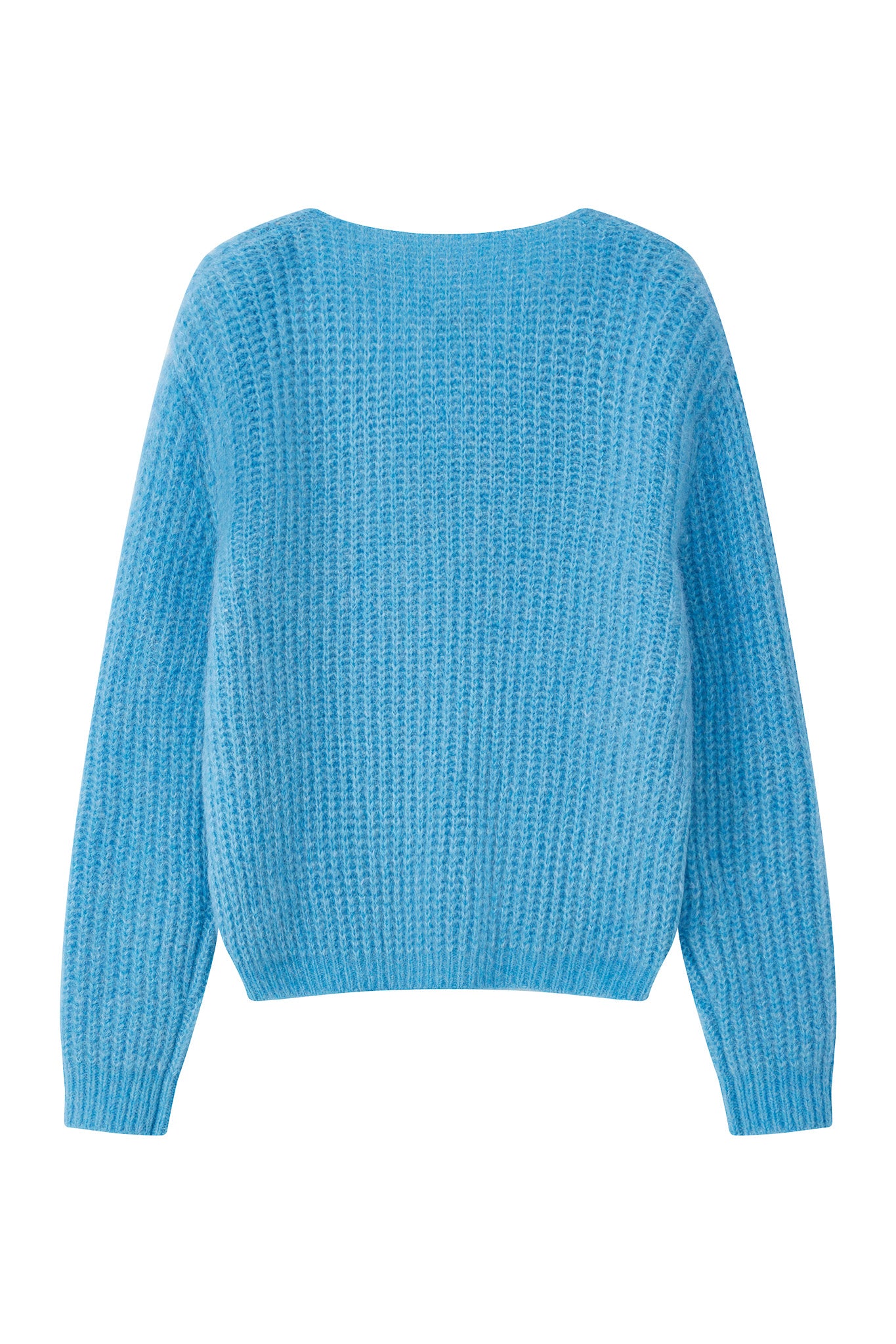 Immy V-neck Basic Alpaca wool Knit Jumper - Sky
