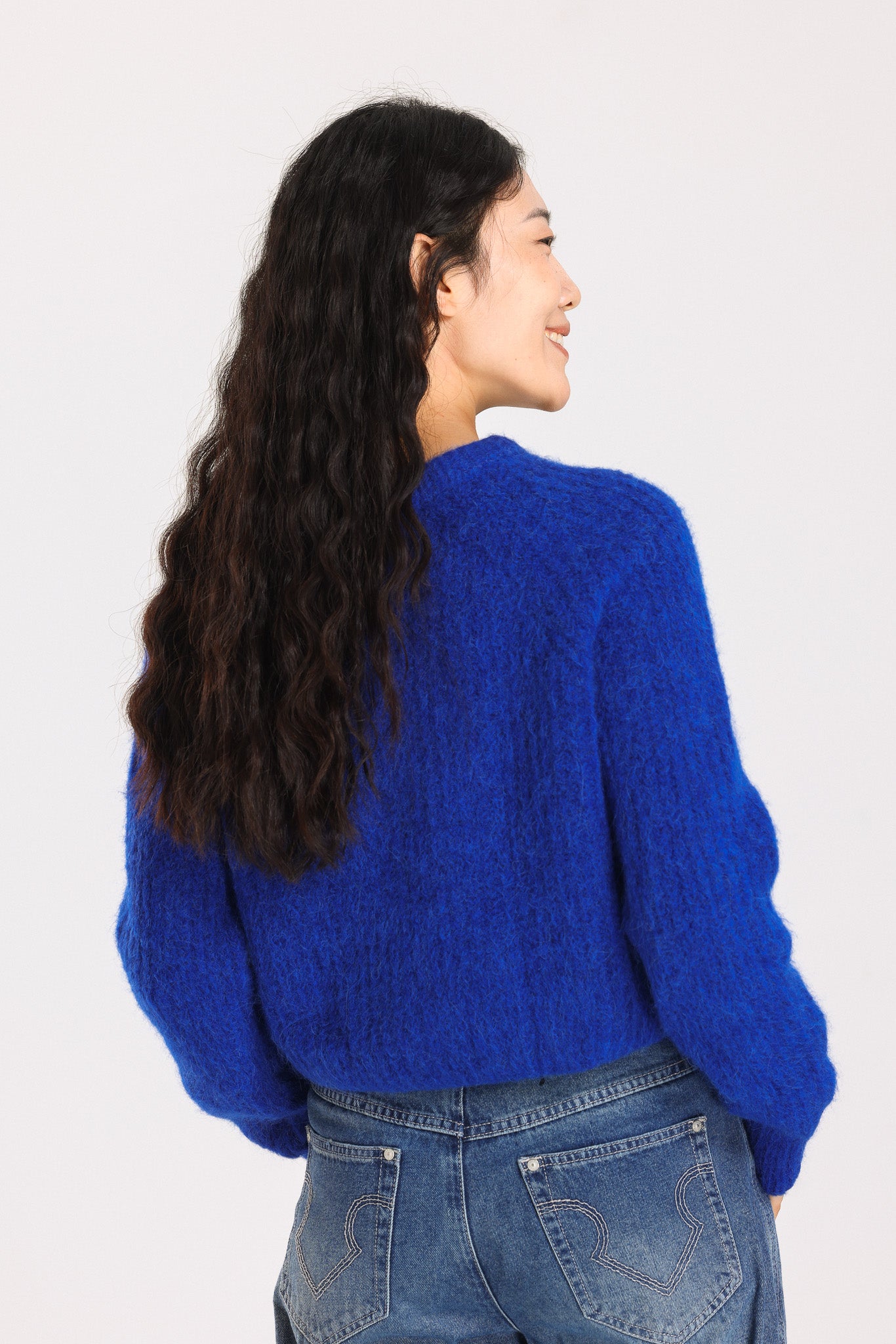 Janet Ribbed Alpaca wool Knit Jumper - Royal Blue
