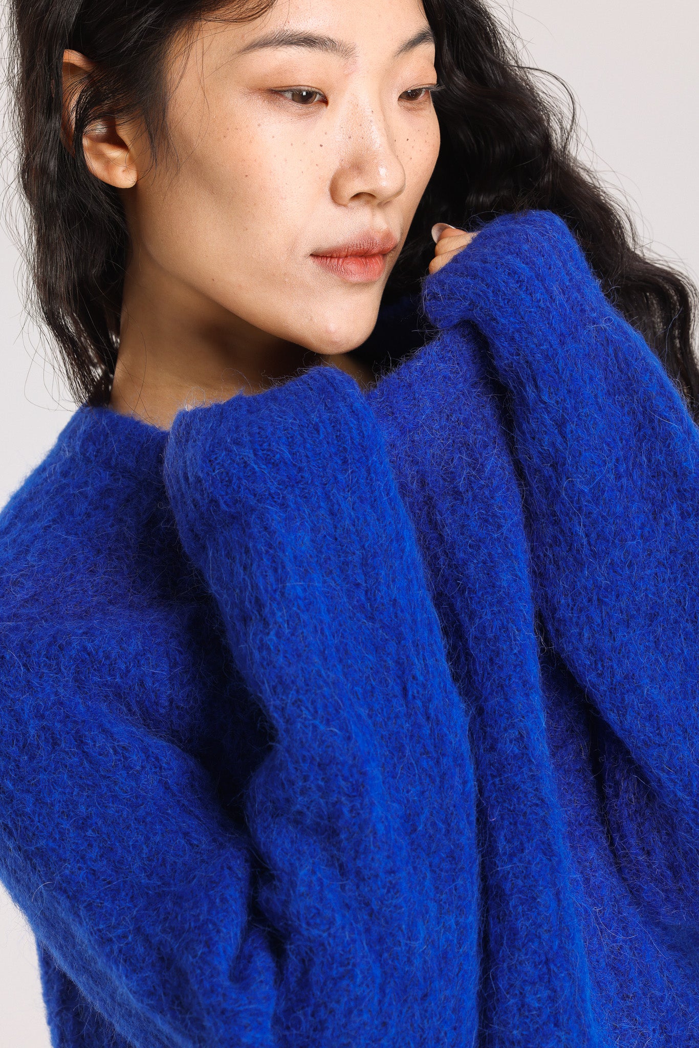 Janet Ribbed Alpaca wool Knit Jumper - Royal Blue