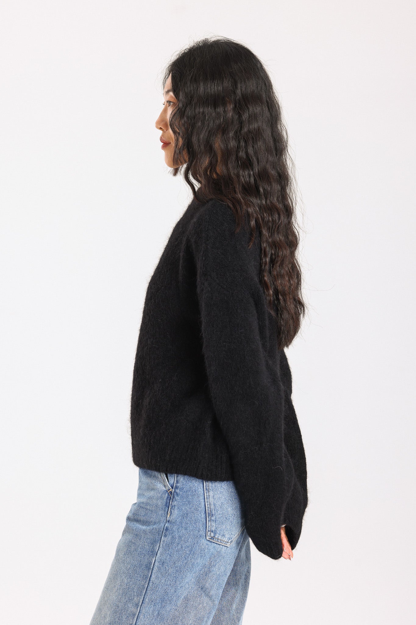 Lara Basic Alpaca wool Knit Jumper - Black