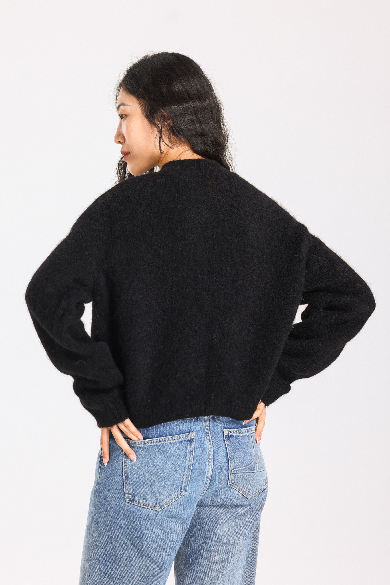Lara Basic Alpaca wool Knit Jumper - Black