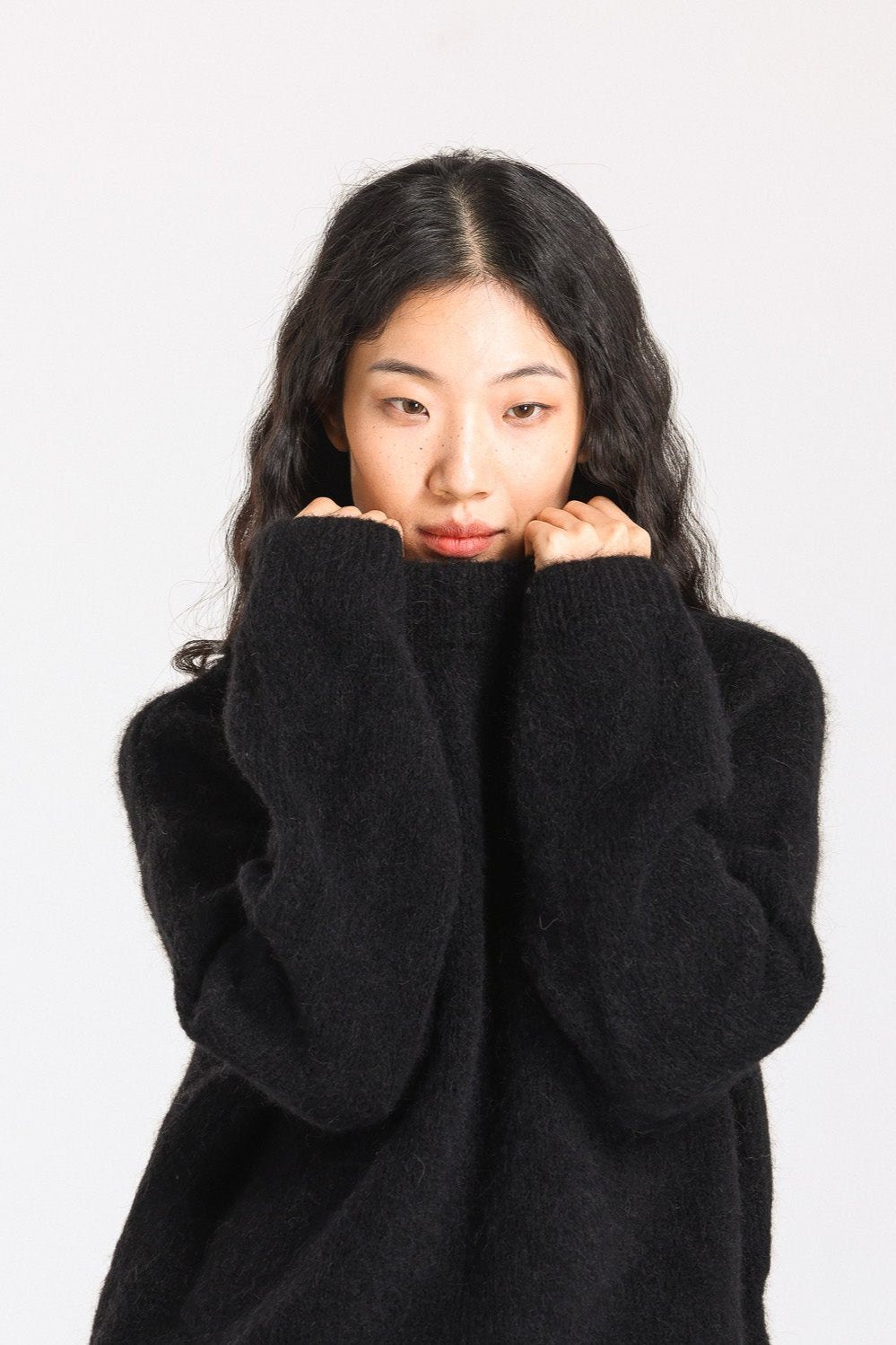 Lara Basic Alpaca wool Knit Jumper - Black