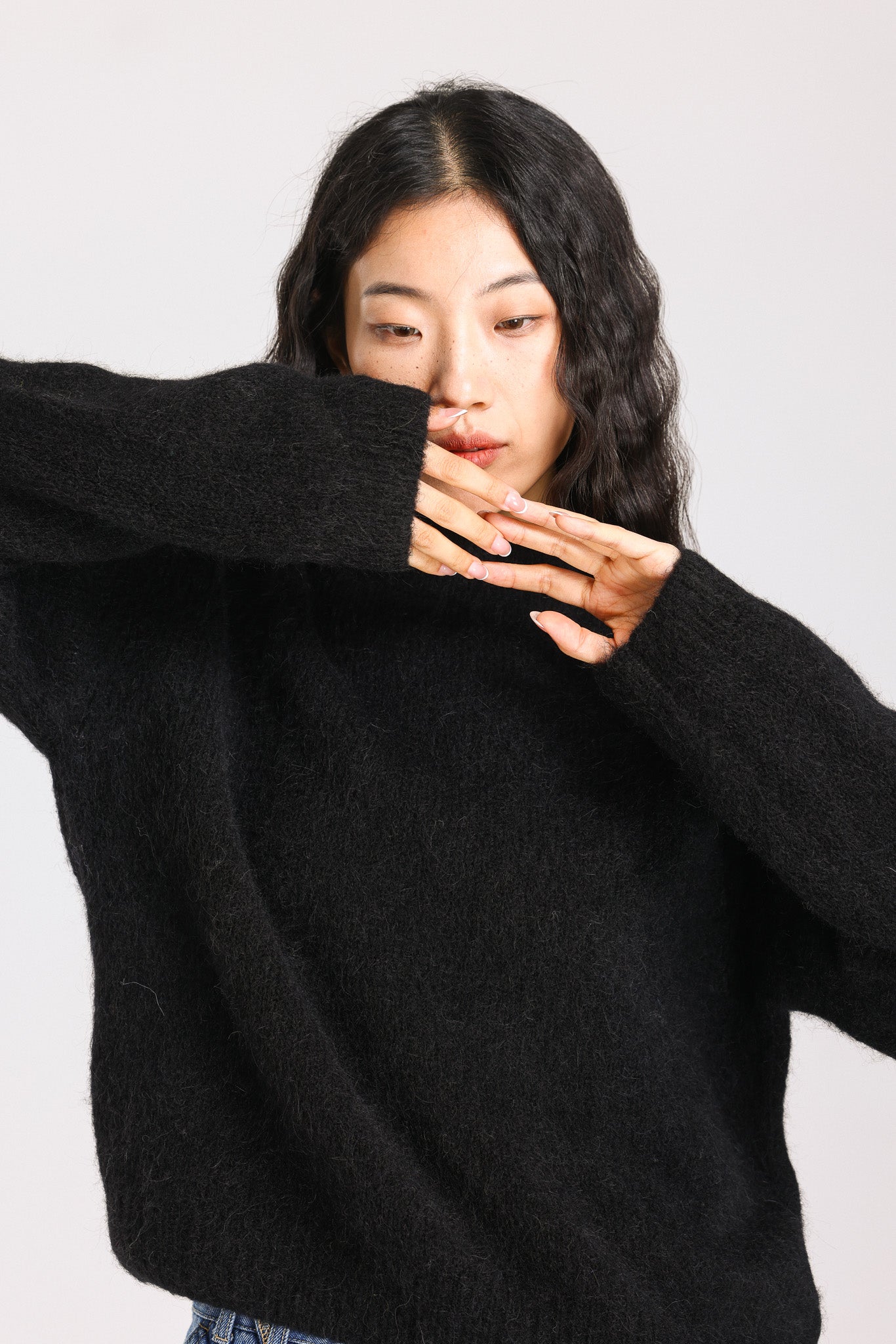 Lara Basic Alpaca wool Knit Jumper - Black
