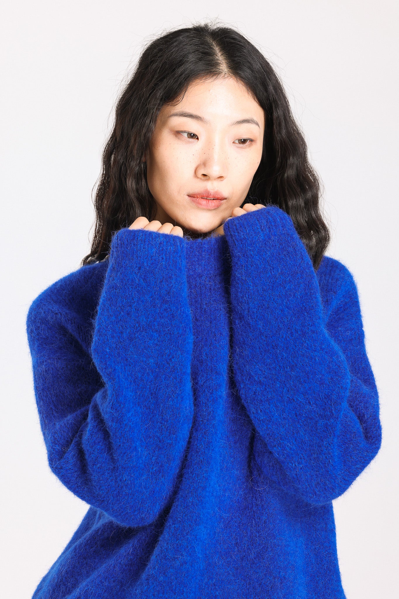 Lara Basic Alpaca wool Knit Jumper - Royal Blue