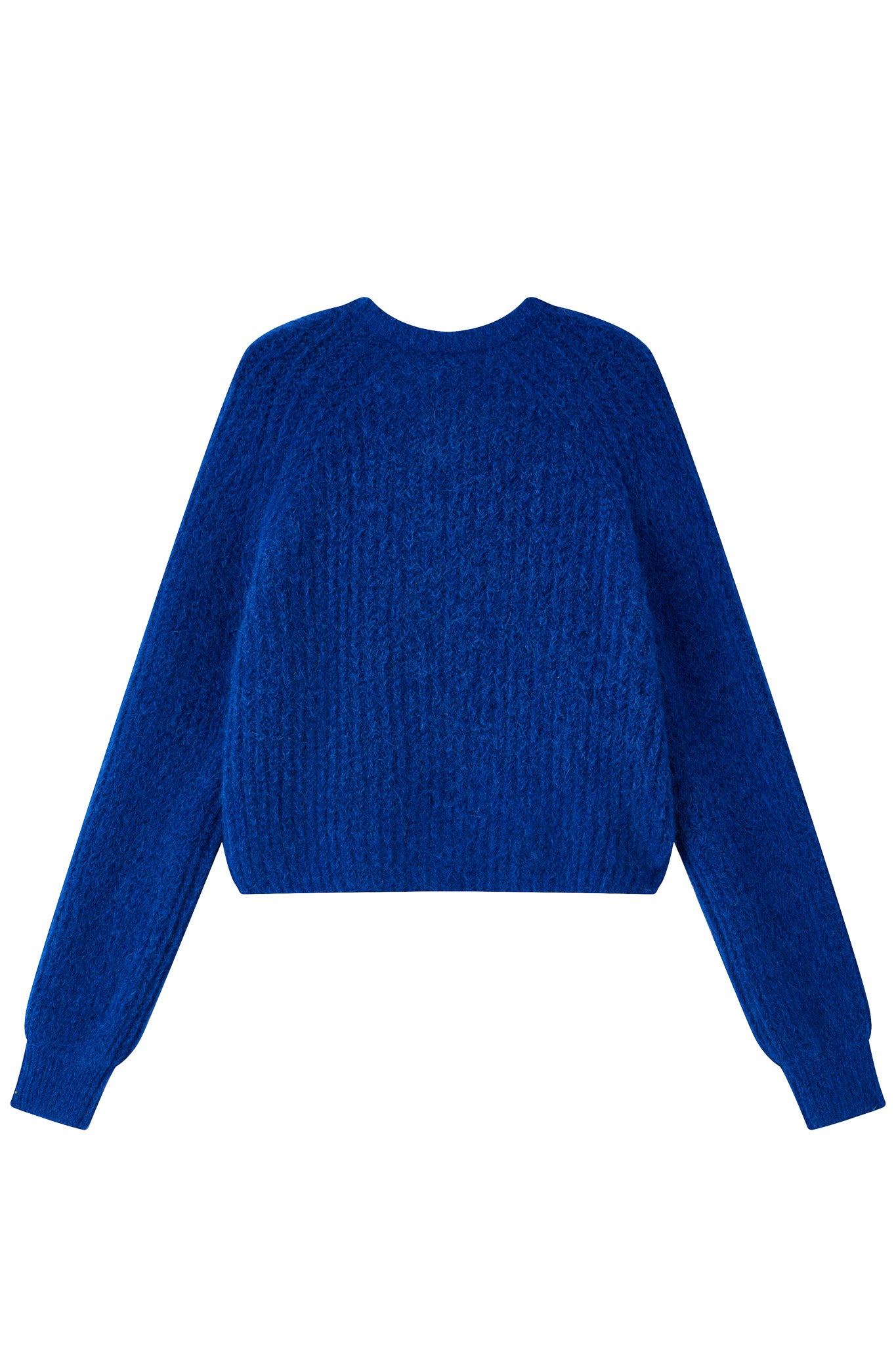 Janet Ribbed Alpaca wool Knit Cardigan - Royal Blue