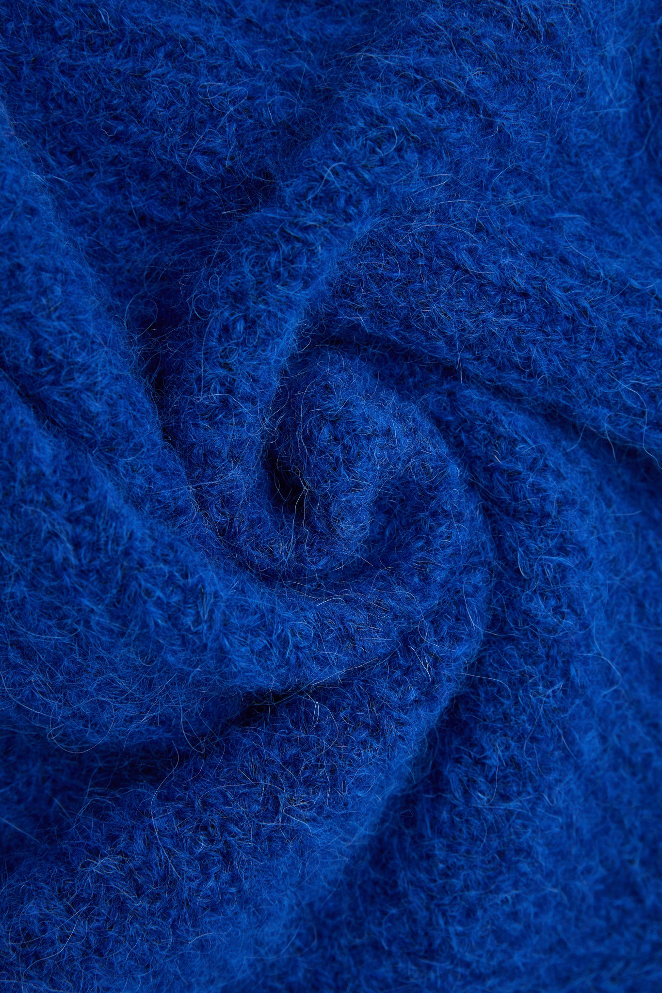 Janet Ribbed Alpaca wool Knit Cardigan - Royal Blue