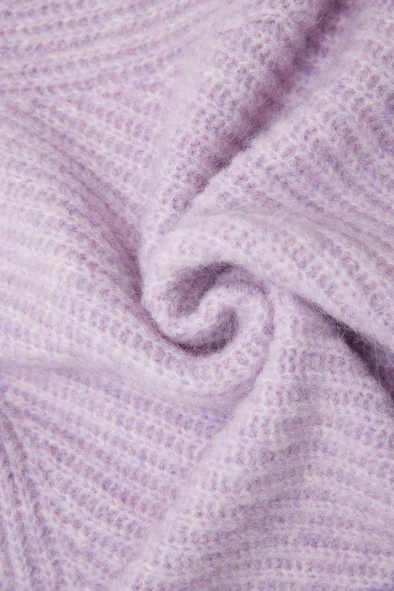 Janet Ribbed Alpaca wool Knit Cardigan - Purple