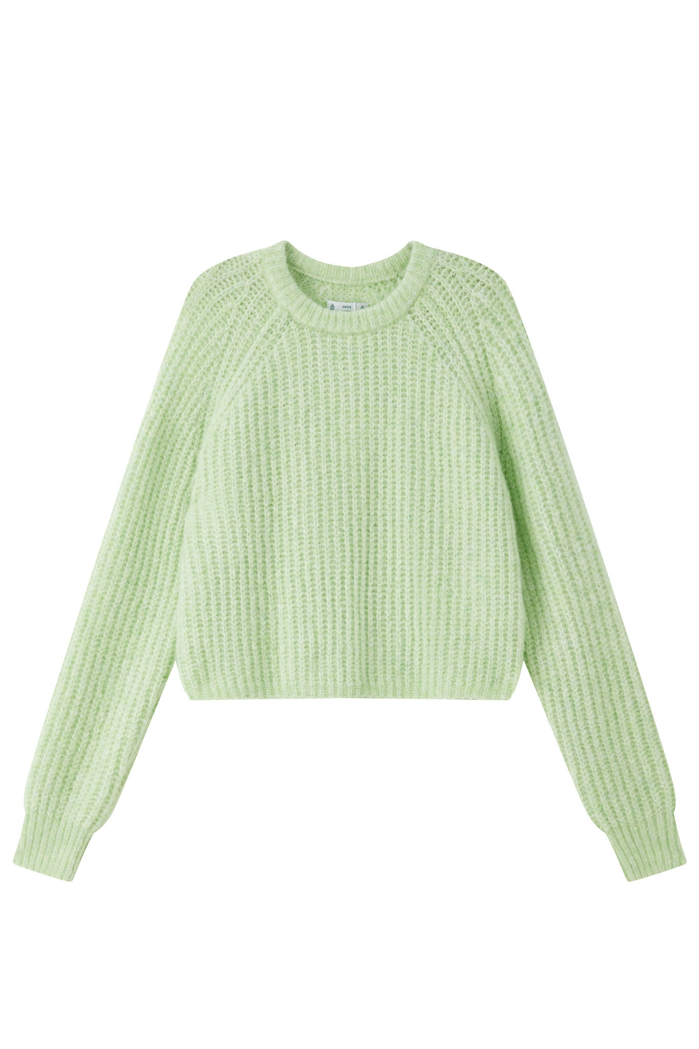 Janet Ribbed Alpaca wool Knit Jumper - Lime