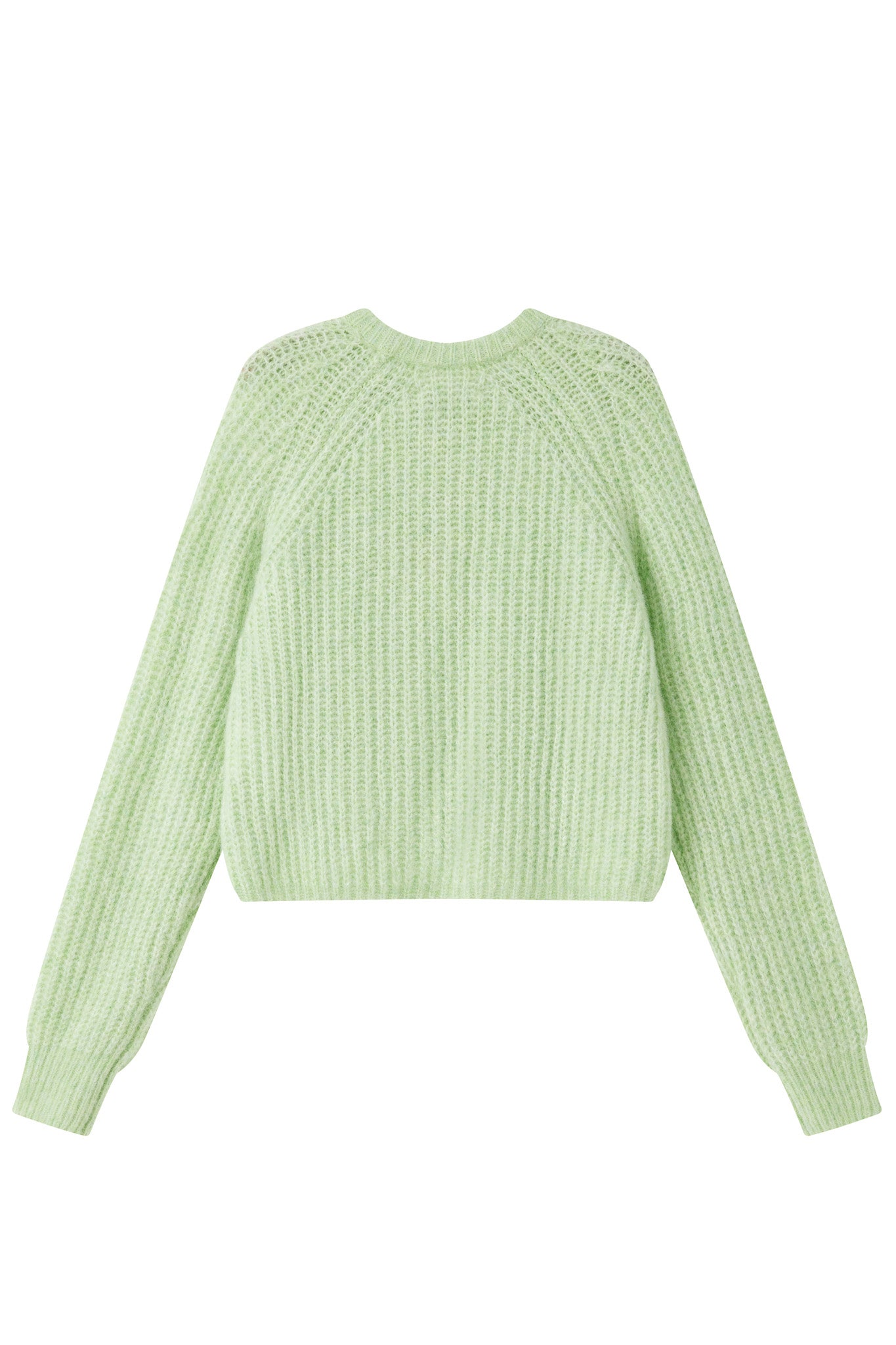 Janet Ribbed Alpaca wool Knit Jumper - Lime