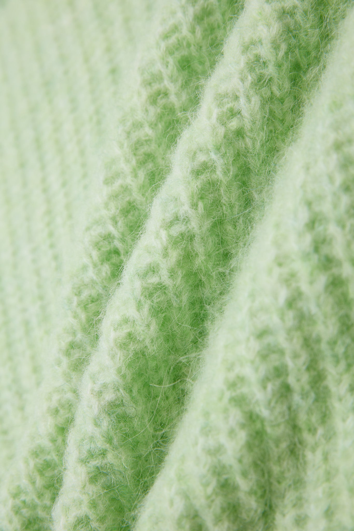Janet Ribbed Alpaca wool Knit Jumper - Lime
