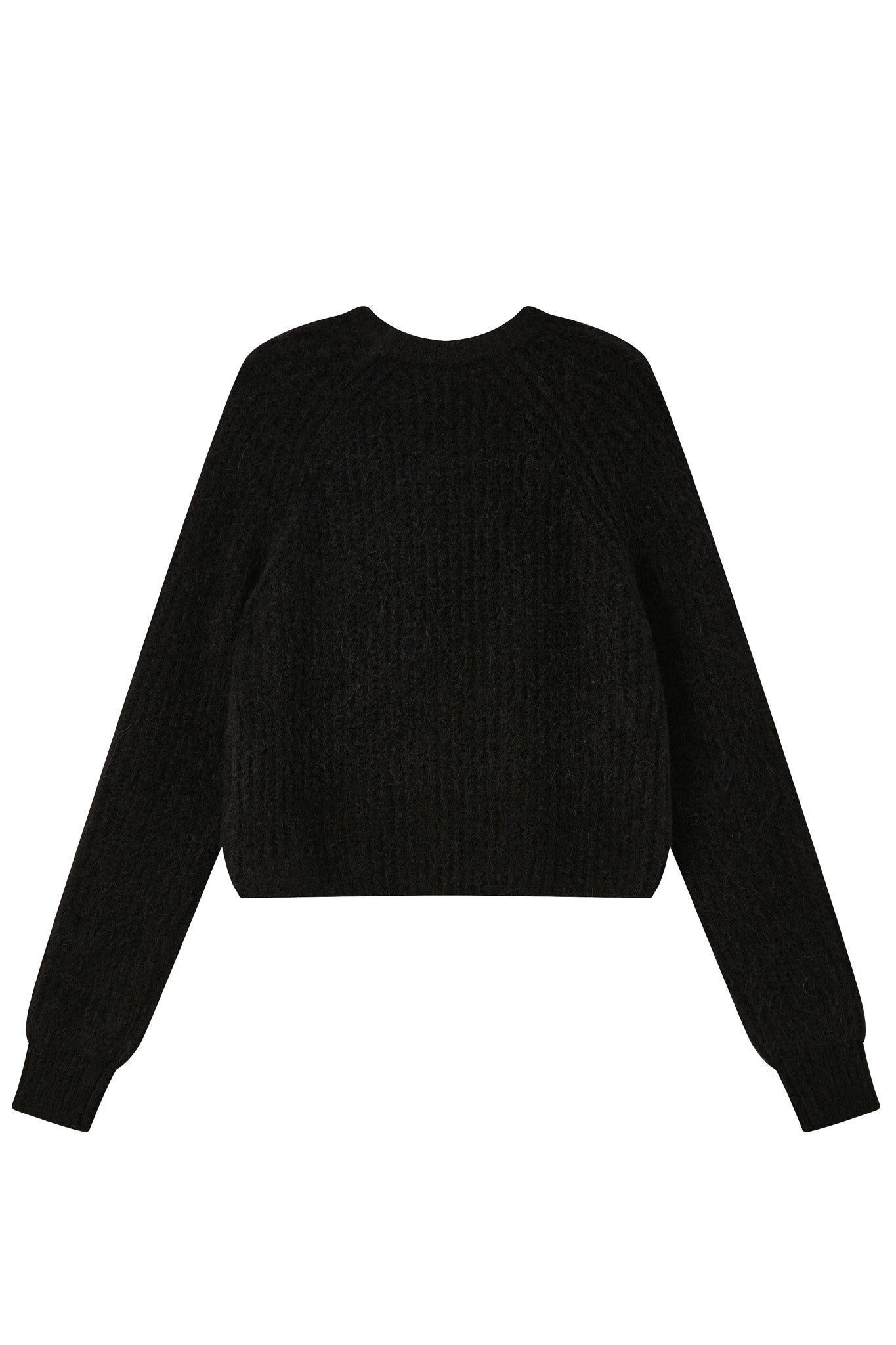 Janet Ribbed Alpaca wool Knit Jumper - Black