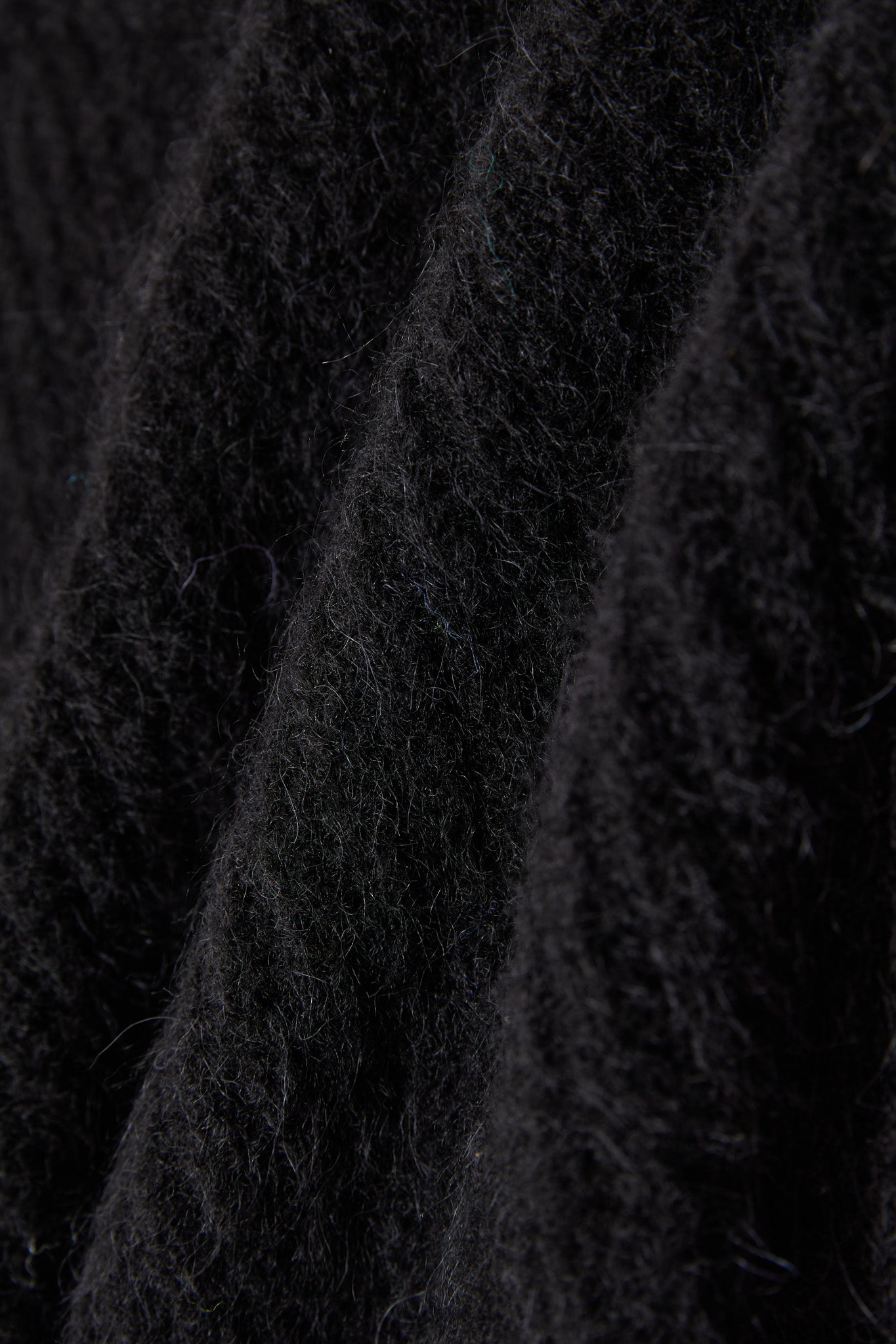 Janet Ribbed Alpaca wool Knit Jumper - Black