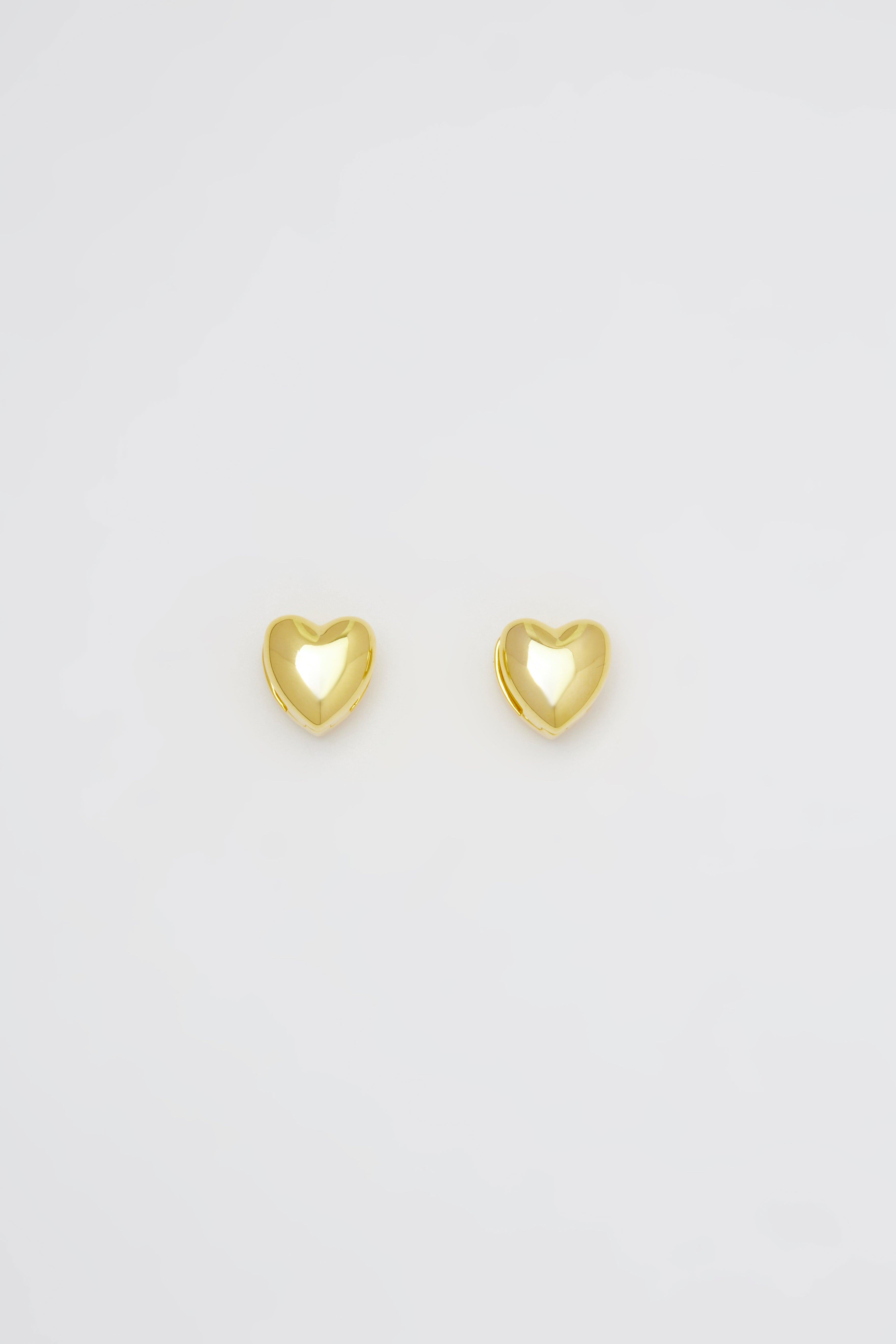 Aeverie Gold Heart Hoop Earrings