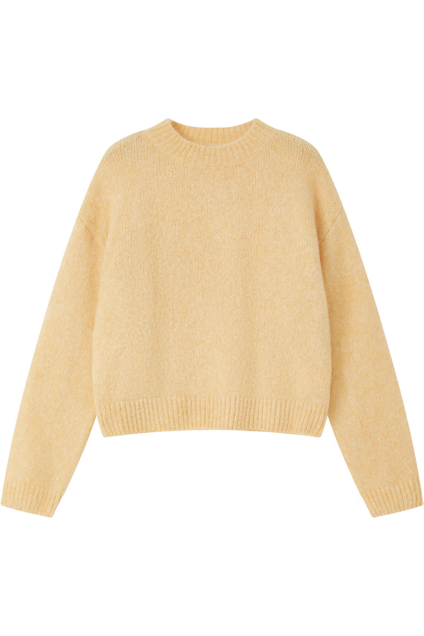 Lara Basic Alpaca wool Knit Jumper - Yellow