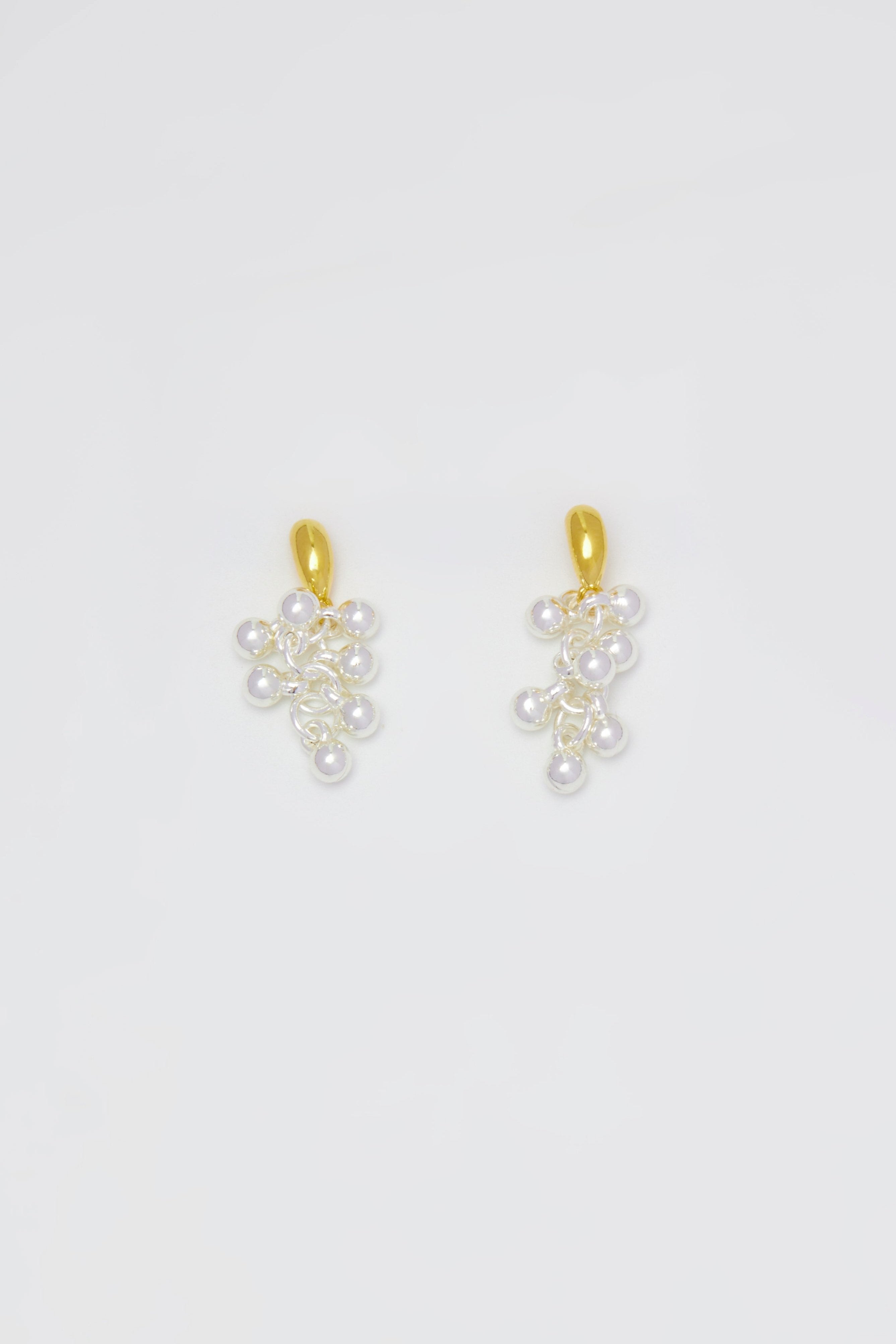 Aeryn Silver Grape Earrings