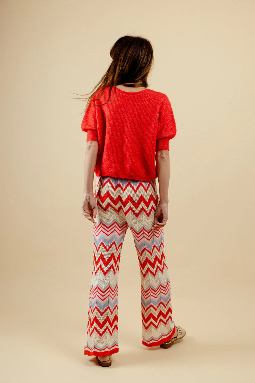Summer Wave Set Trousers - Red