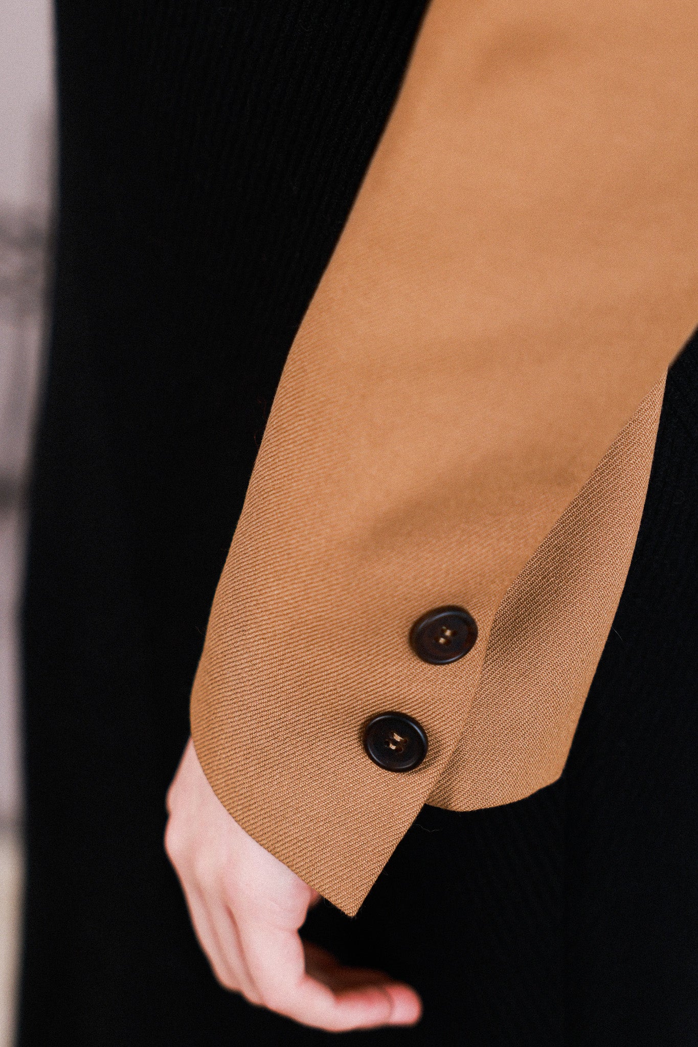 Wool Blend Crop Cut Blazer