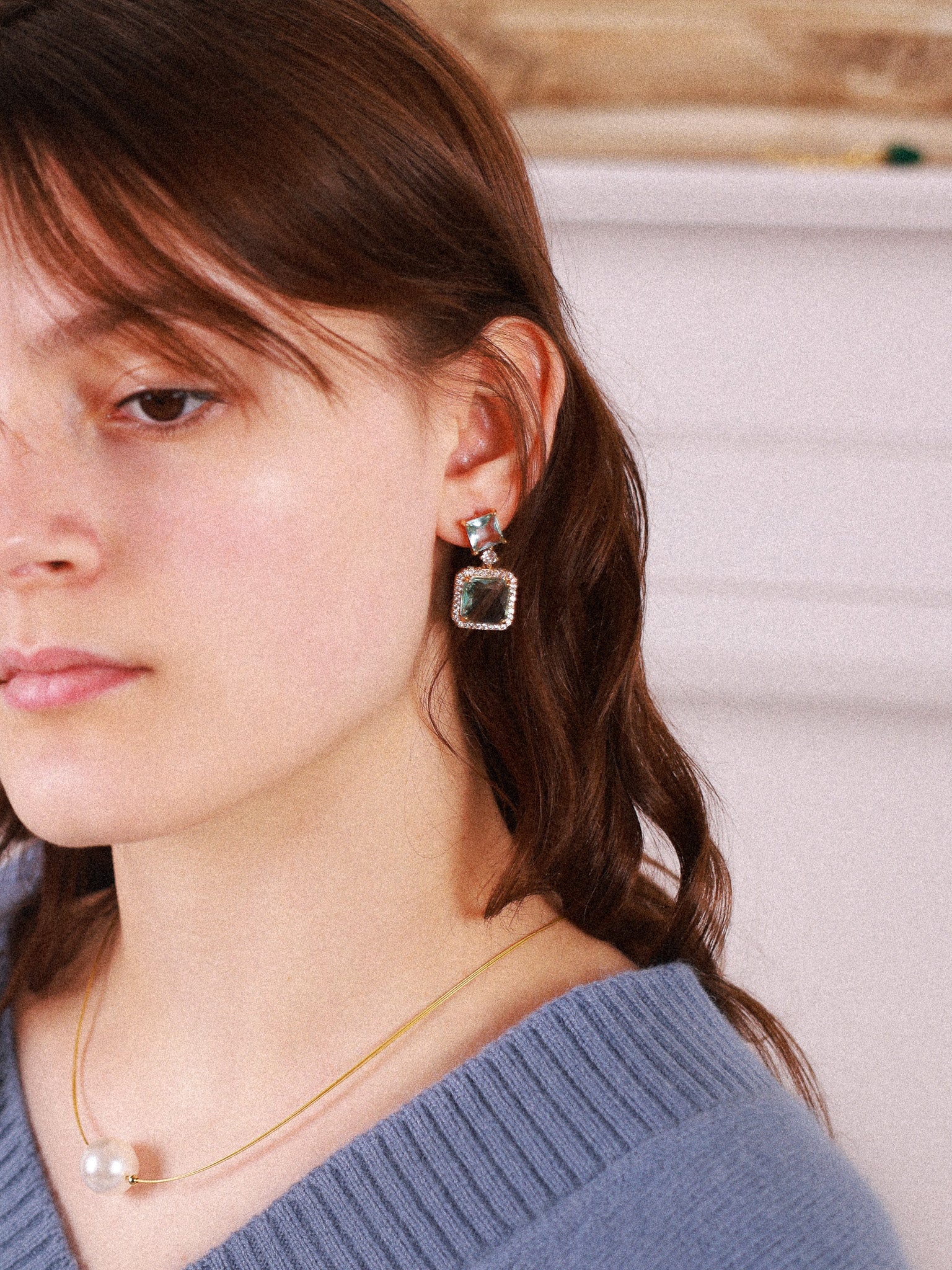 Jane Blue Crystal Earrings