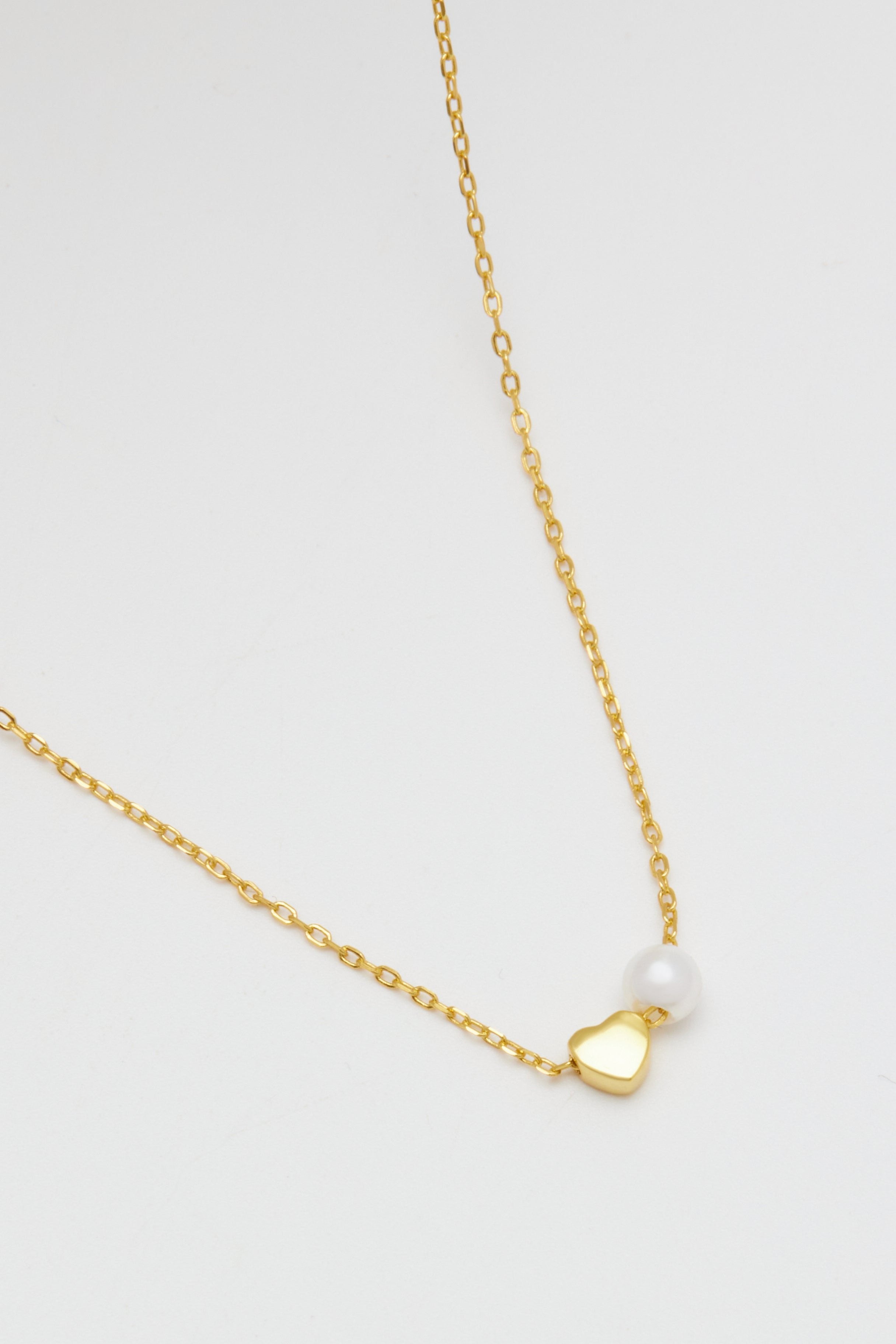 Sterling-Pearl and heart necklace