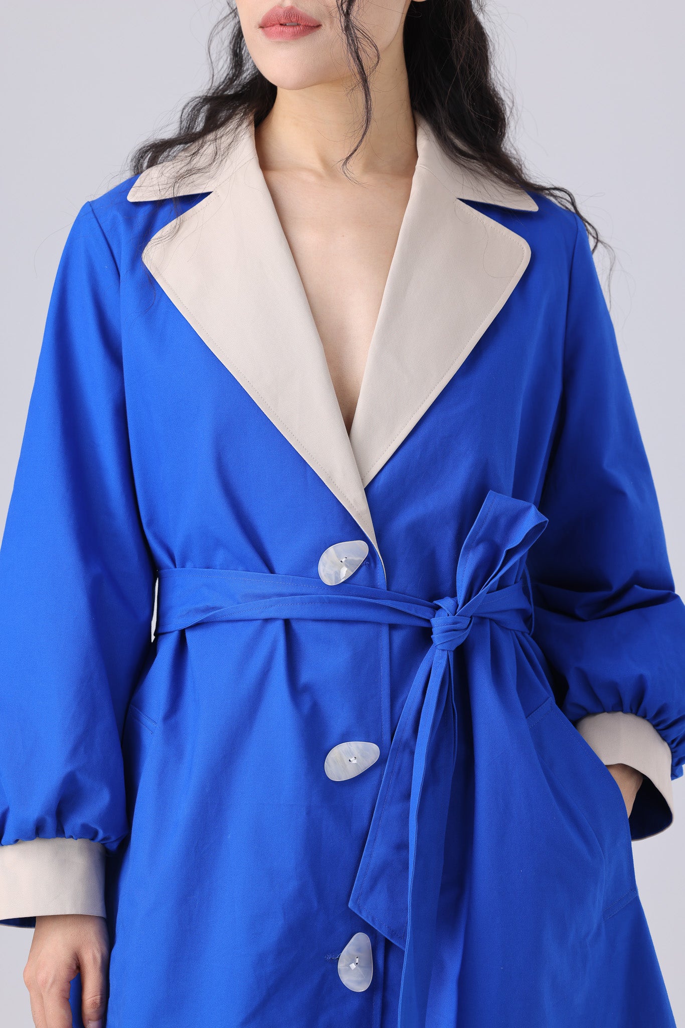 Elsa Trench Coat - Royal