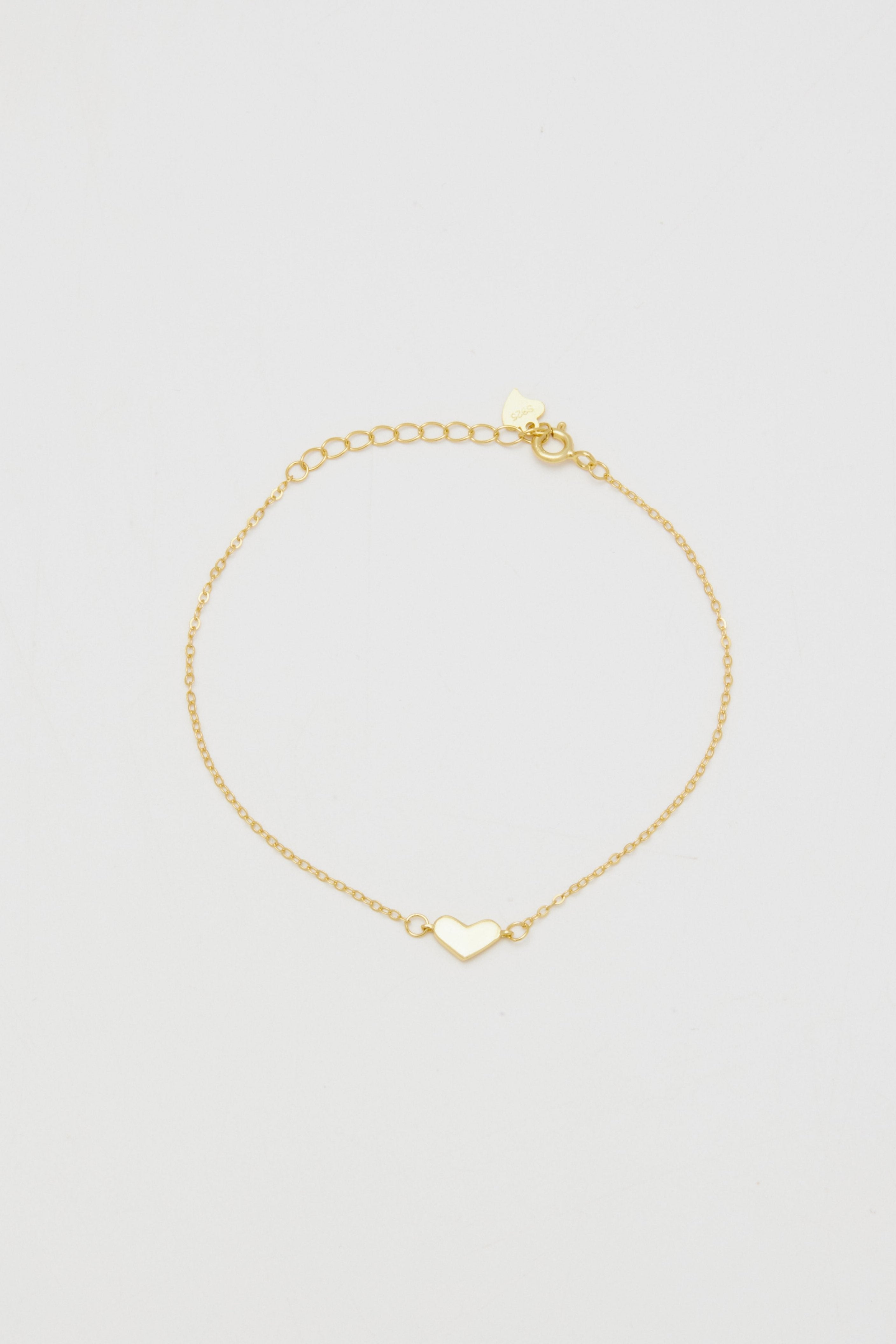Sterling-Mini heart chain bracelet