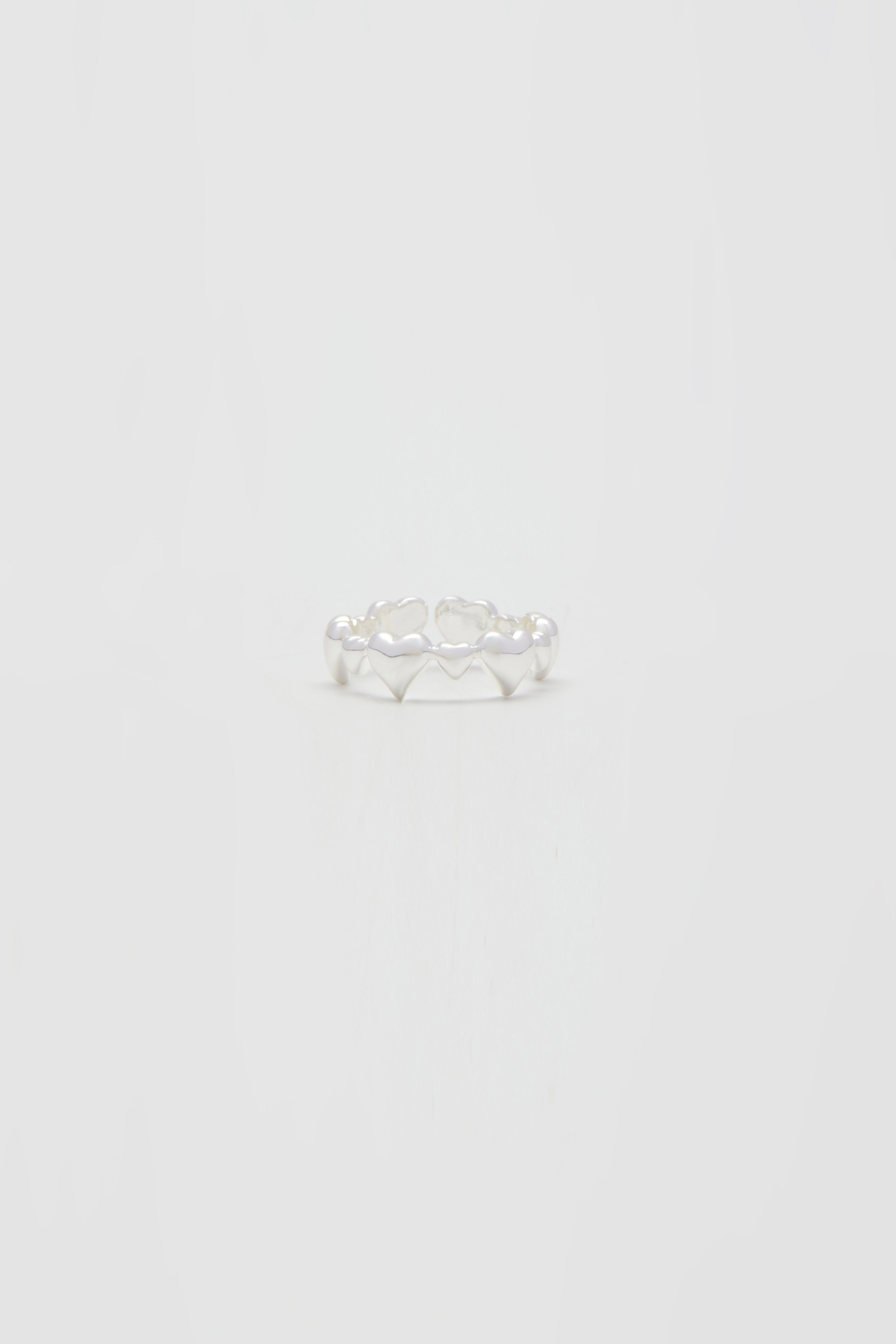 Allexina Silver Hearts Ring