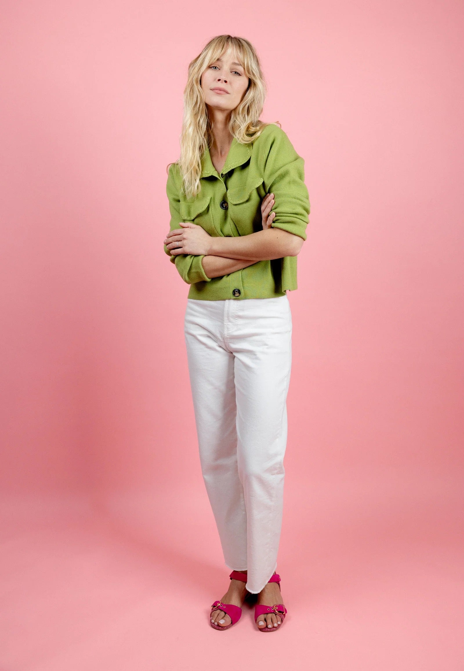Nina Crop Jacket Green