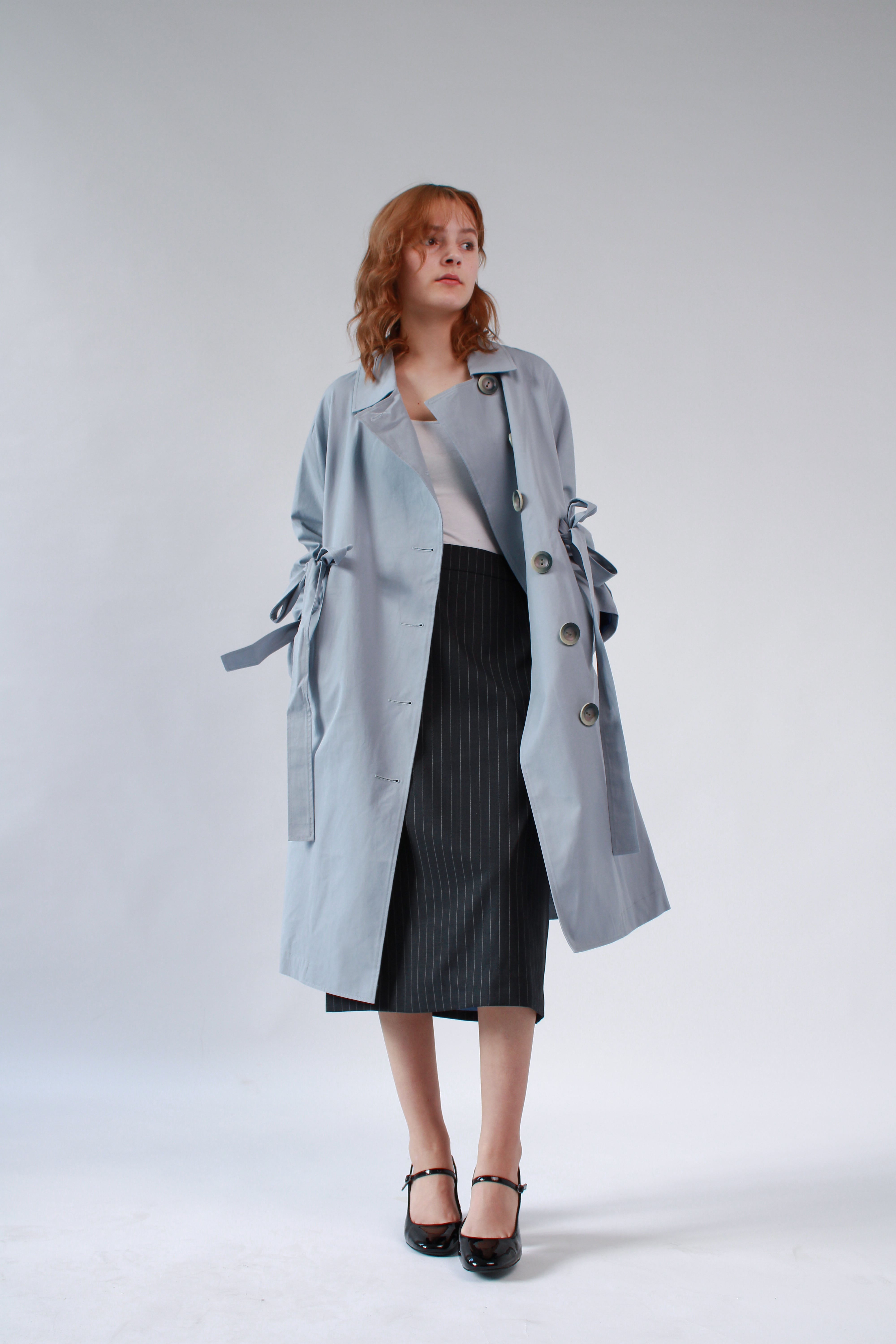 Trench Coat Blue - Long