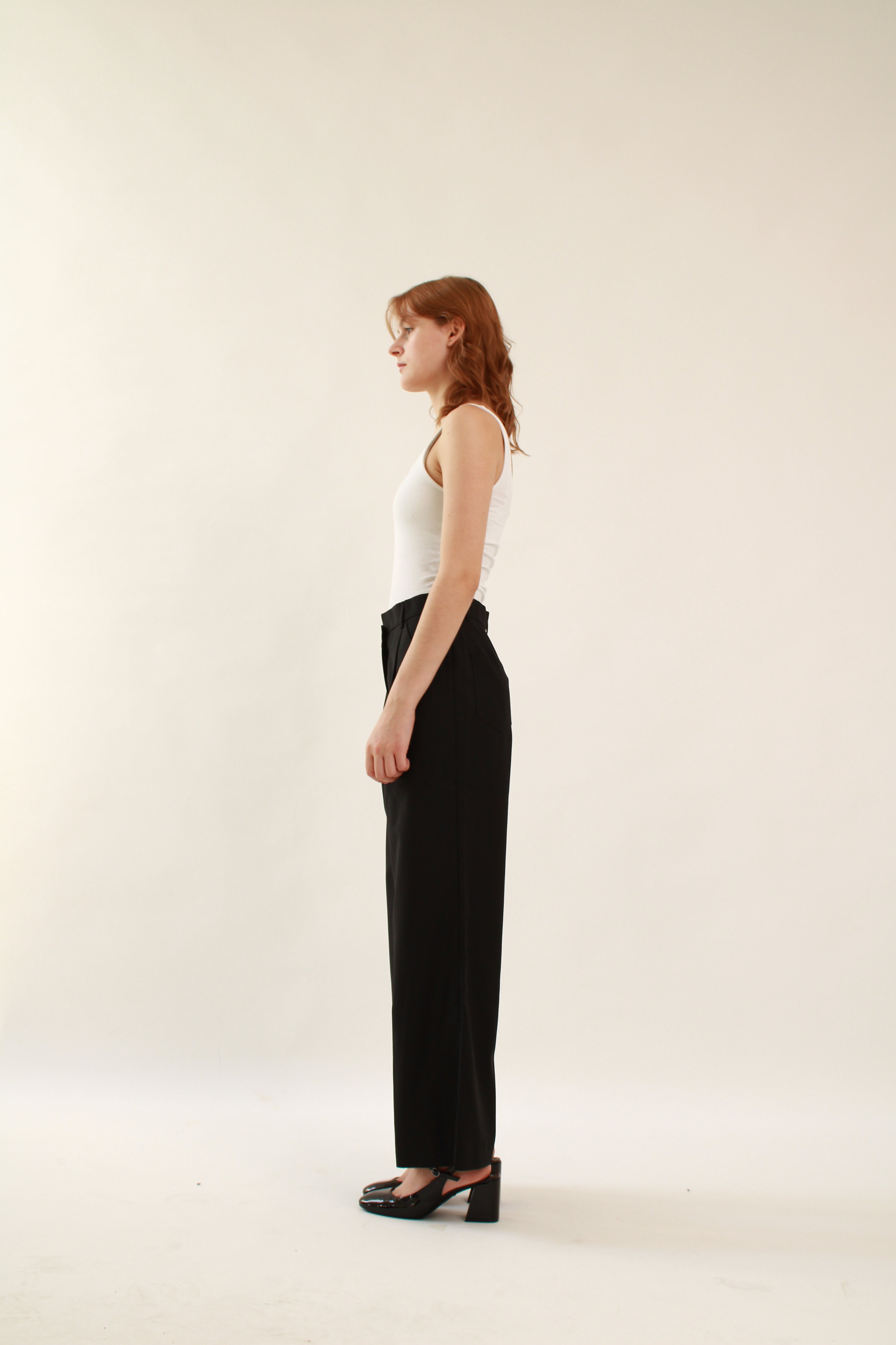 Ahkeke Full Length Flare Black Trousers