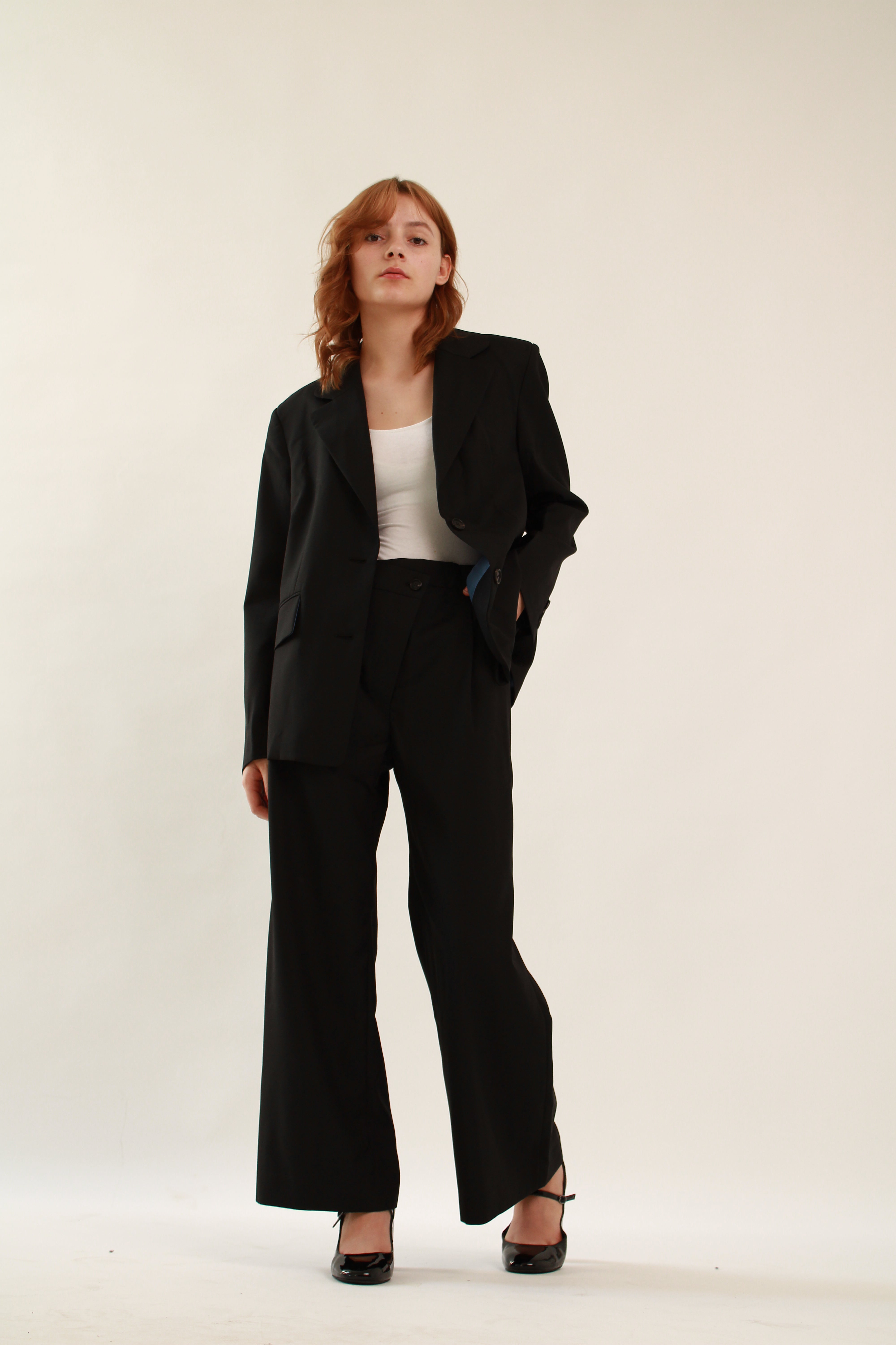 Ahkeke Full Length Flare Black Trousers