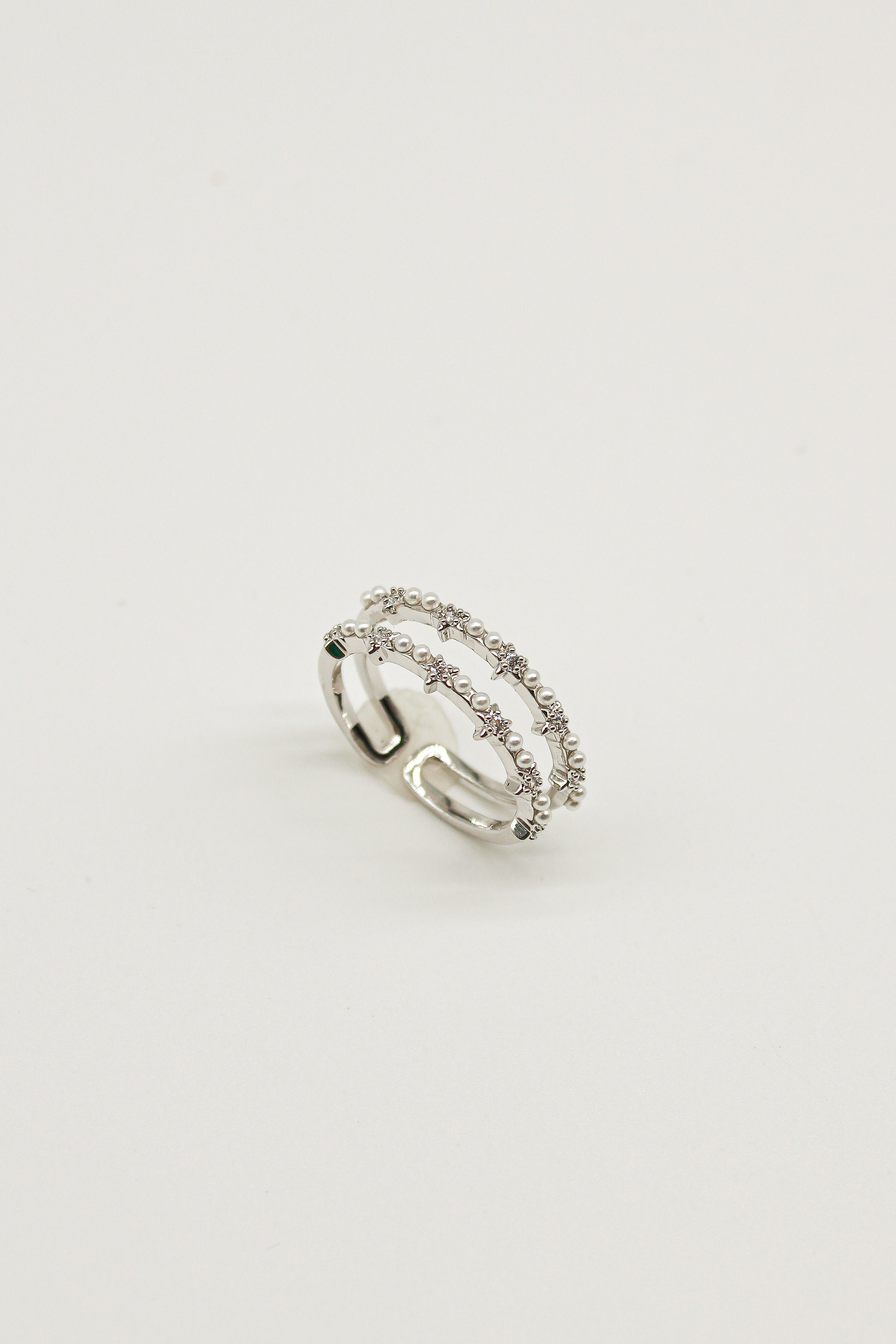 Daine Mini Pearl layer Ring - Silver