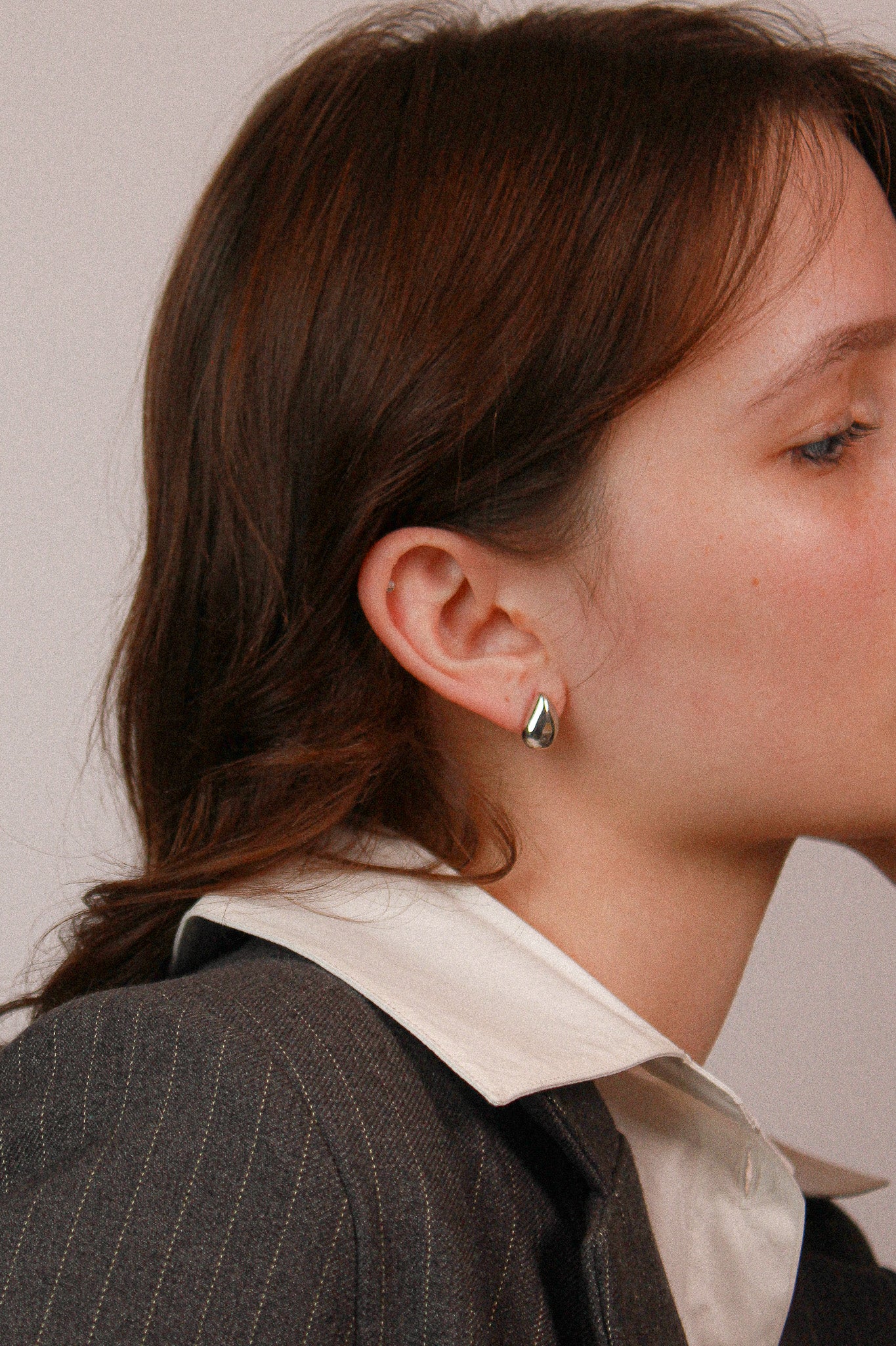 Tear Shape Small Stud Earrings
