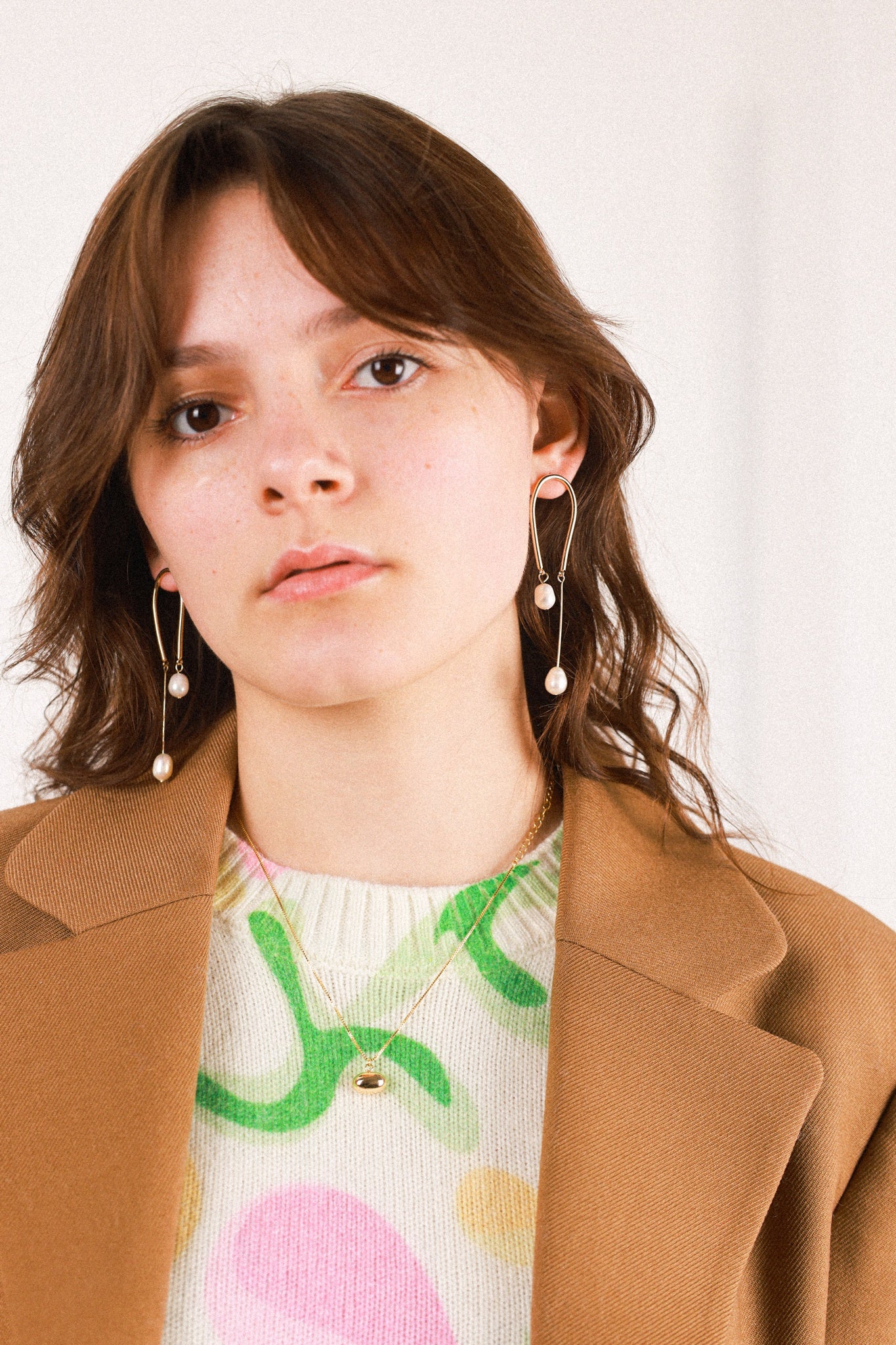 Una Pearl long drop  Earrings