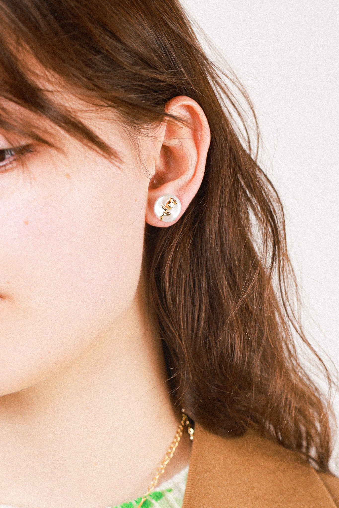 Rose Pearl looking  Stud Earrings