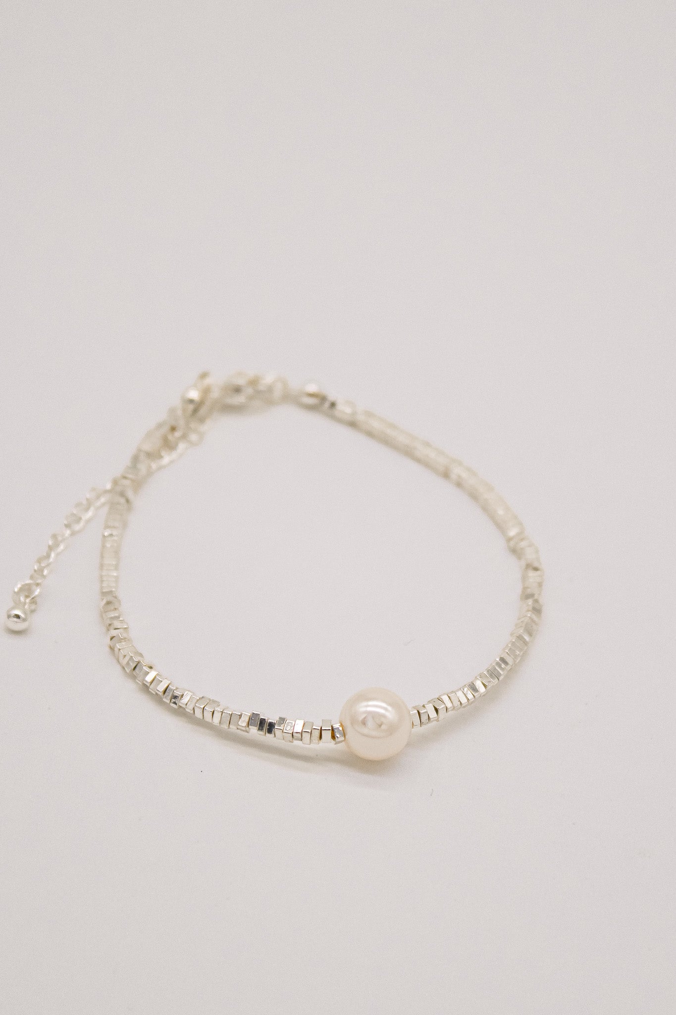 Serena Silver Pearl Bracelet