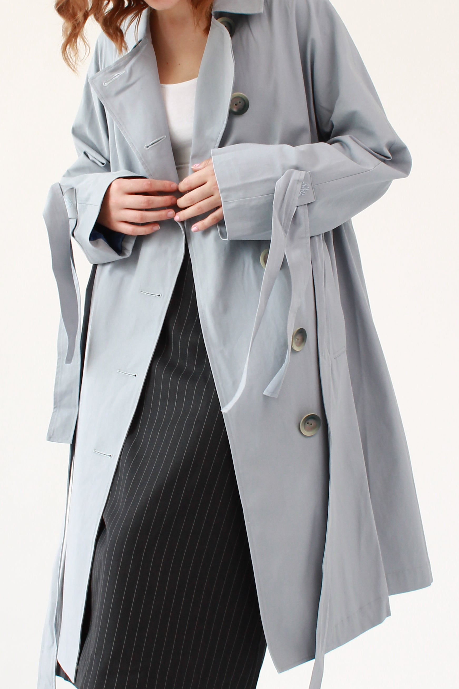 Trench Coat Blue - Long