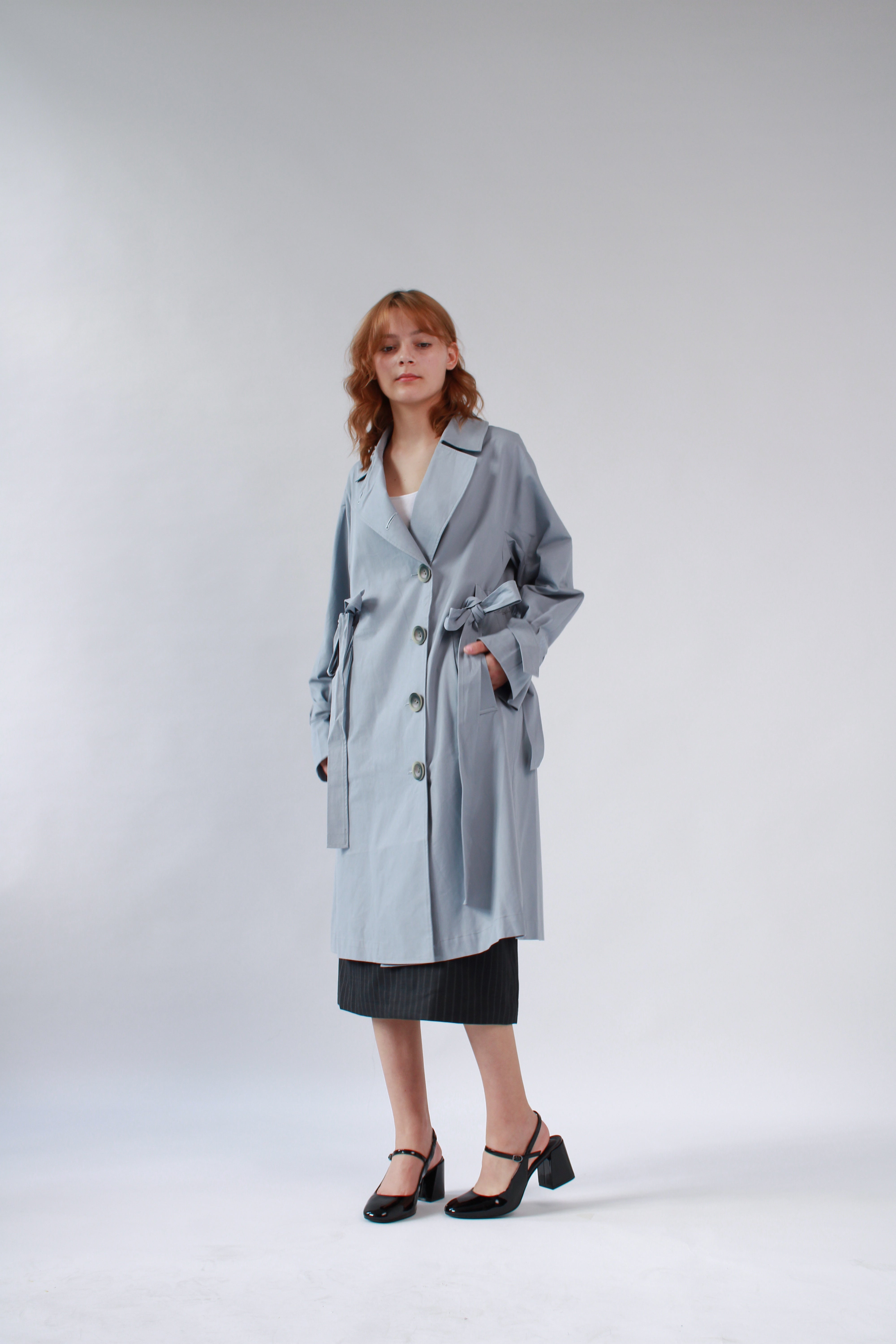 Trench Coat Blue - Long