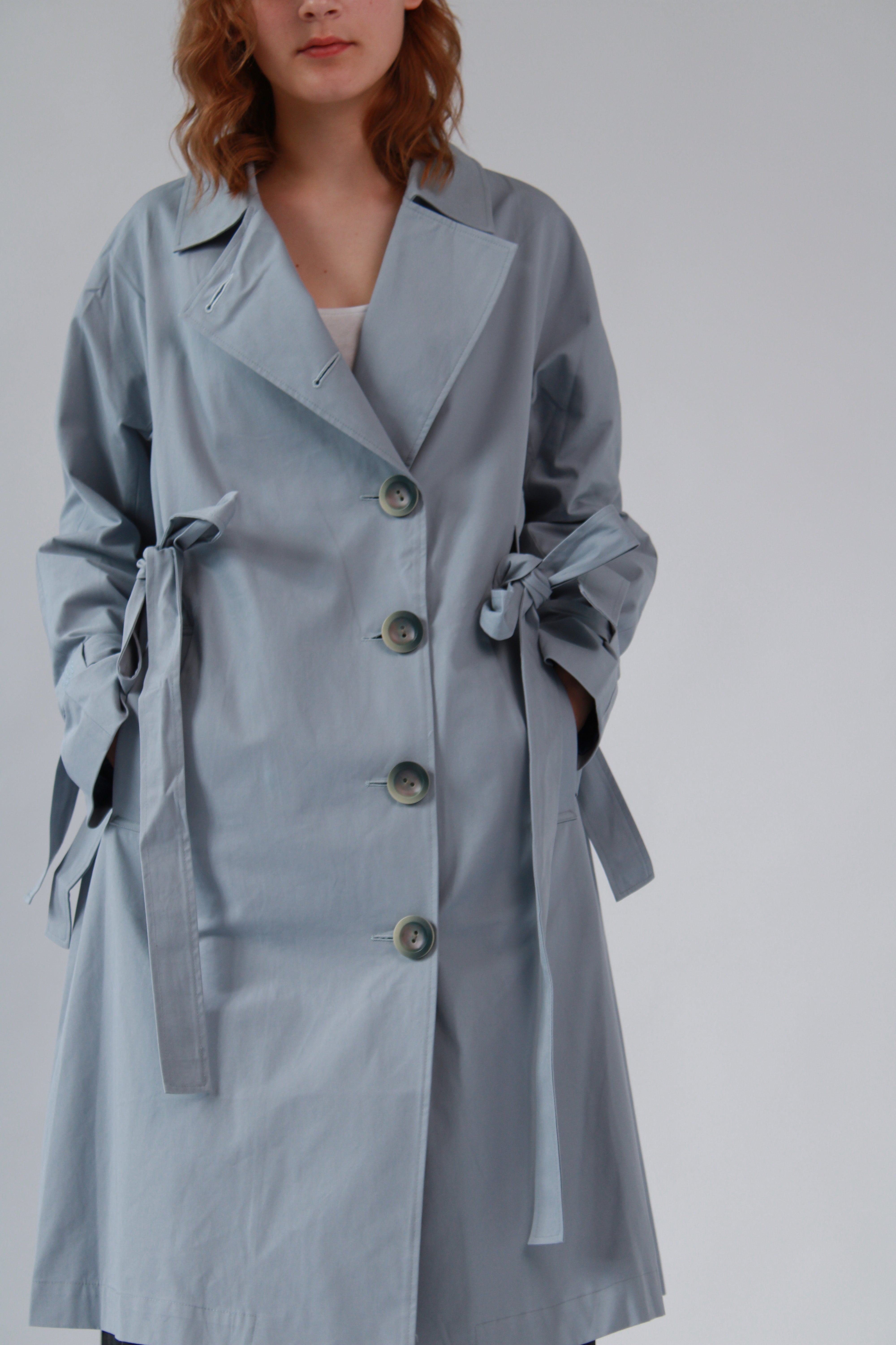Trench Coat Blue - Long