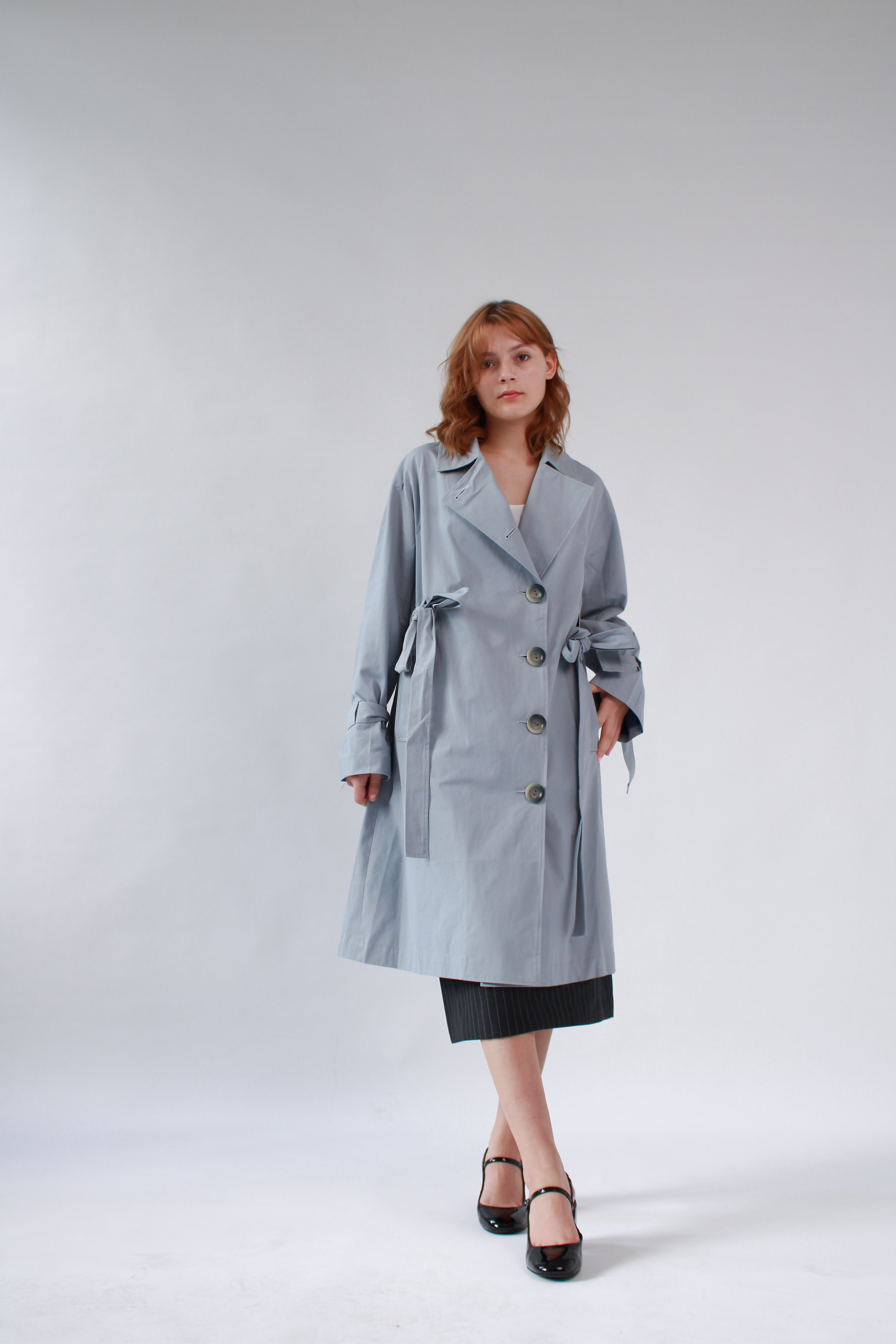 Trench Coat Blue - Long