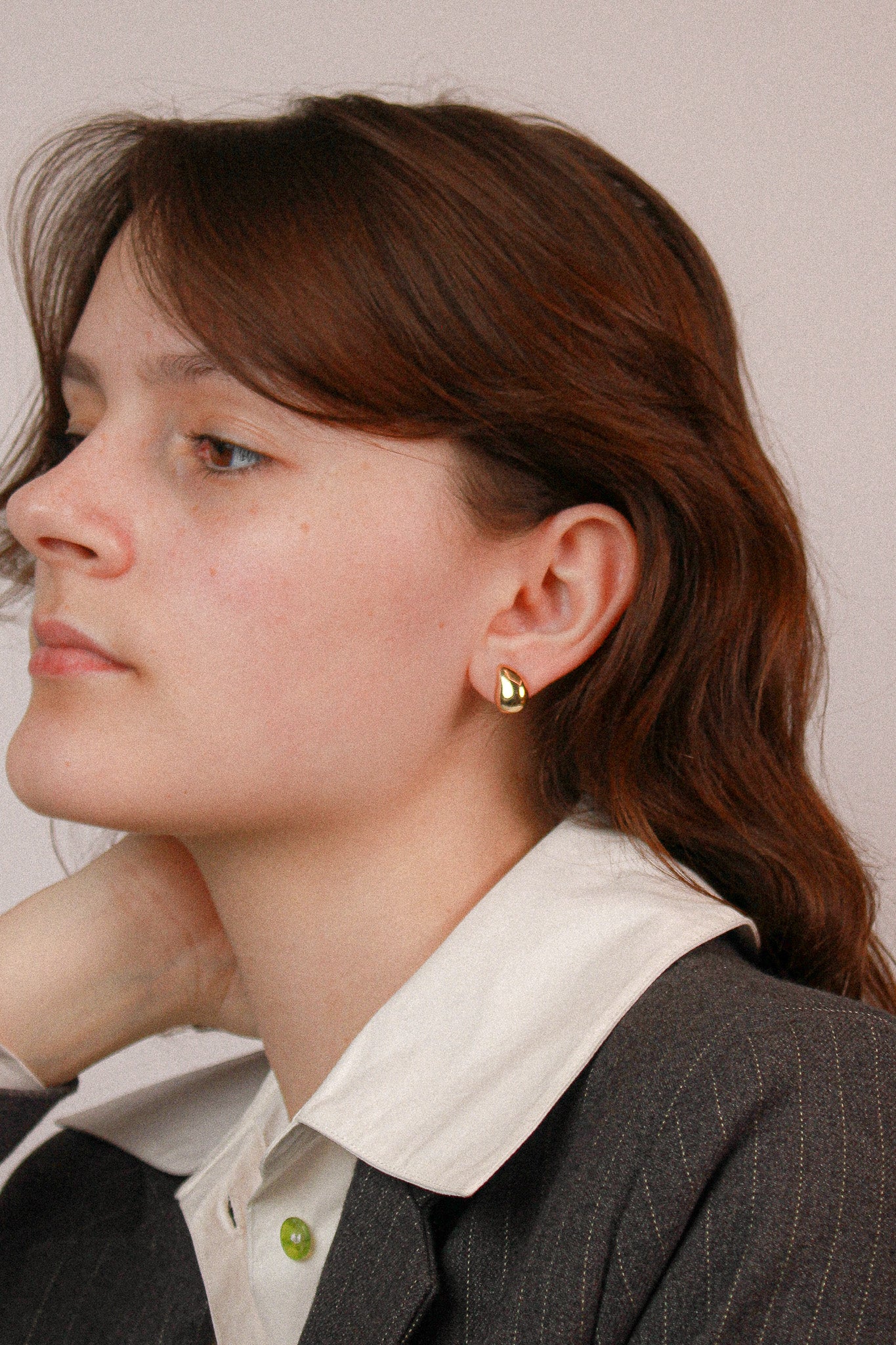 Tear Shape Small Stud Earrings