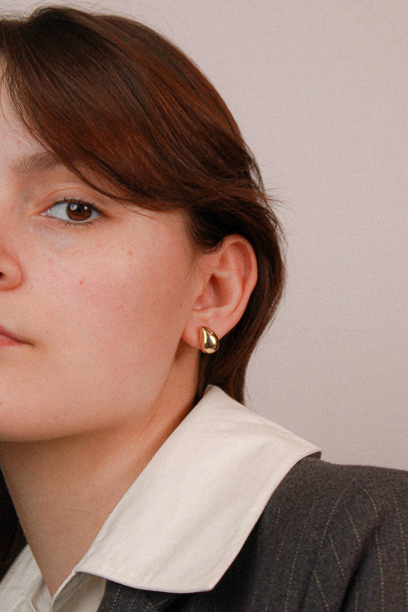 Tear Shape Small Stud Earrings