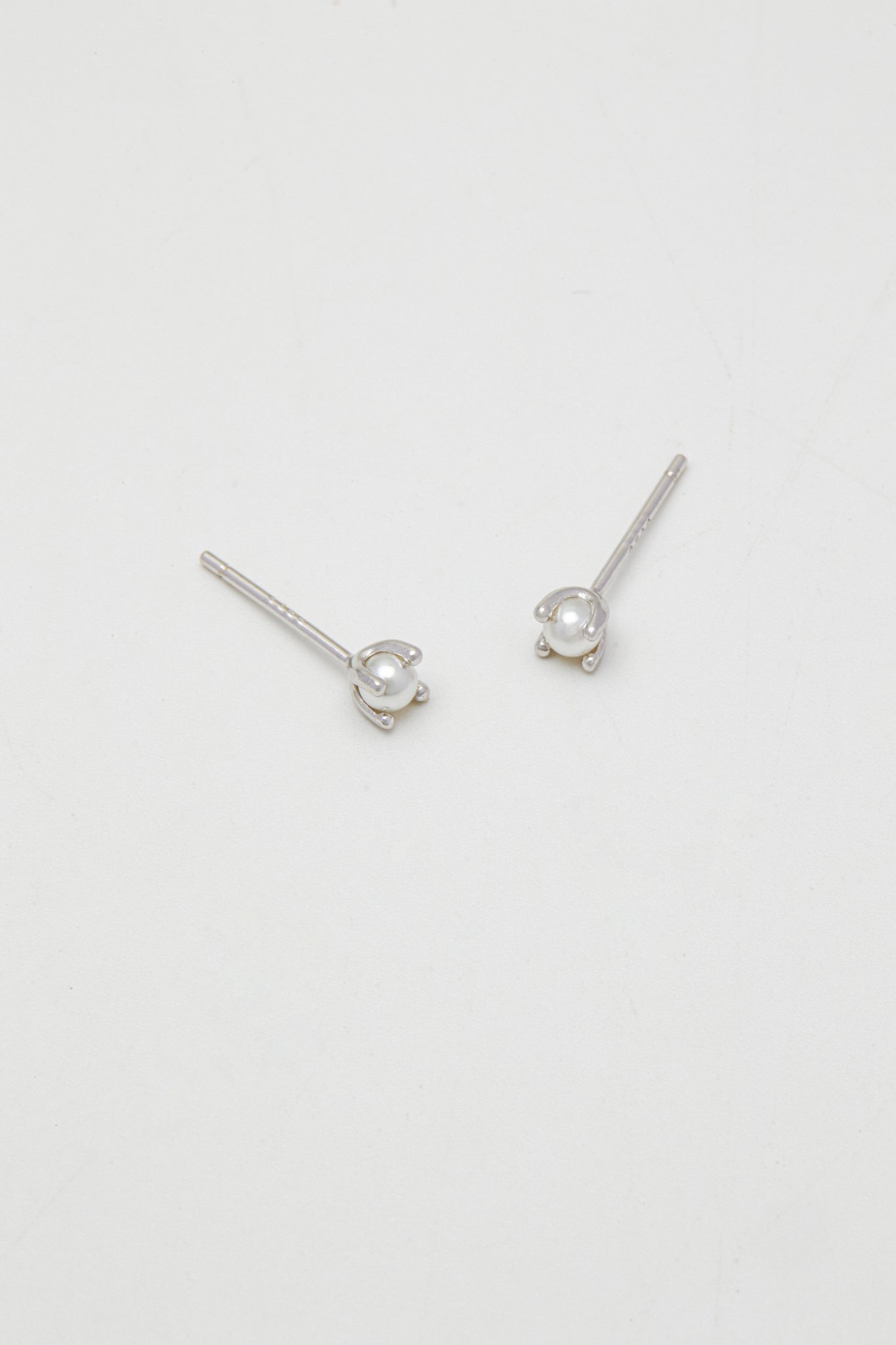 Sterling-Small Pearl earrings