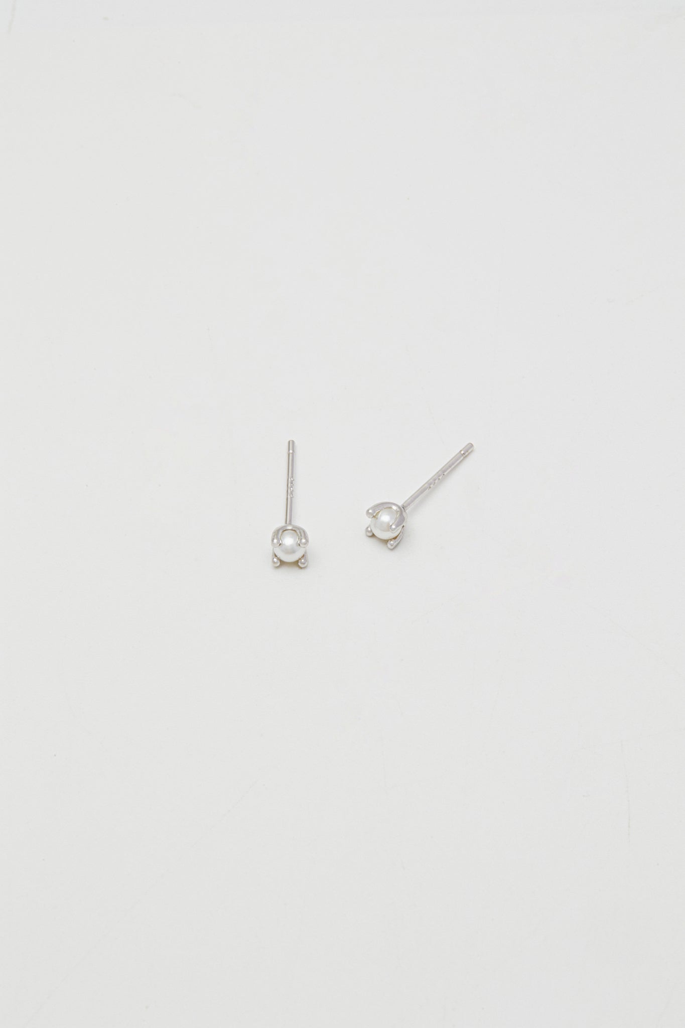 Sterling-Small Pearl earrings